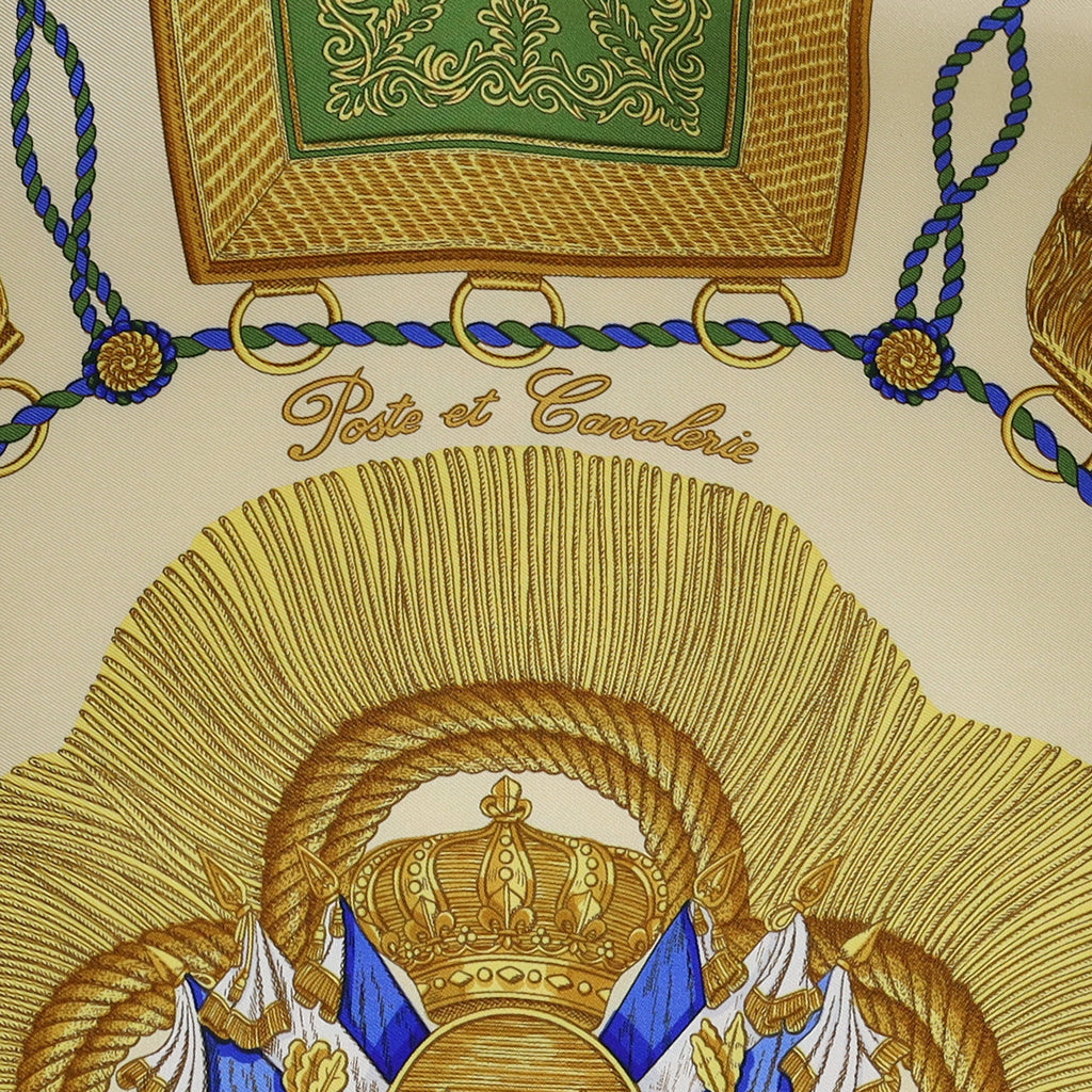 Pristine Hermès Poste et Cavalerie Vintage Silk Scarf