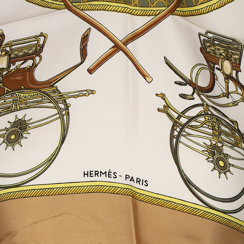 Pristine Sleeved Hermès Les Voitures a Transformation Silk Scarf