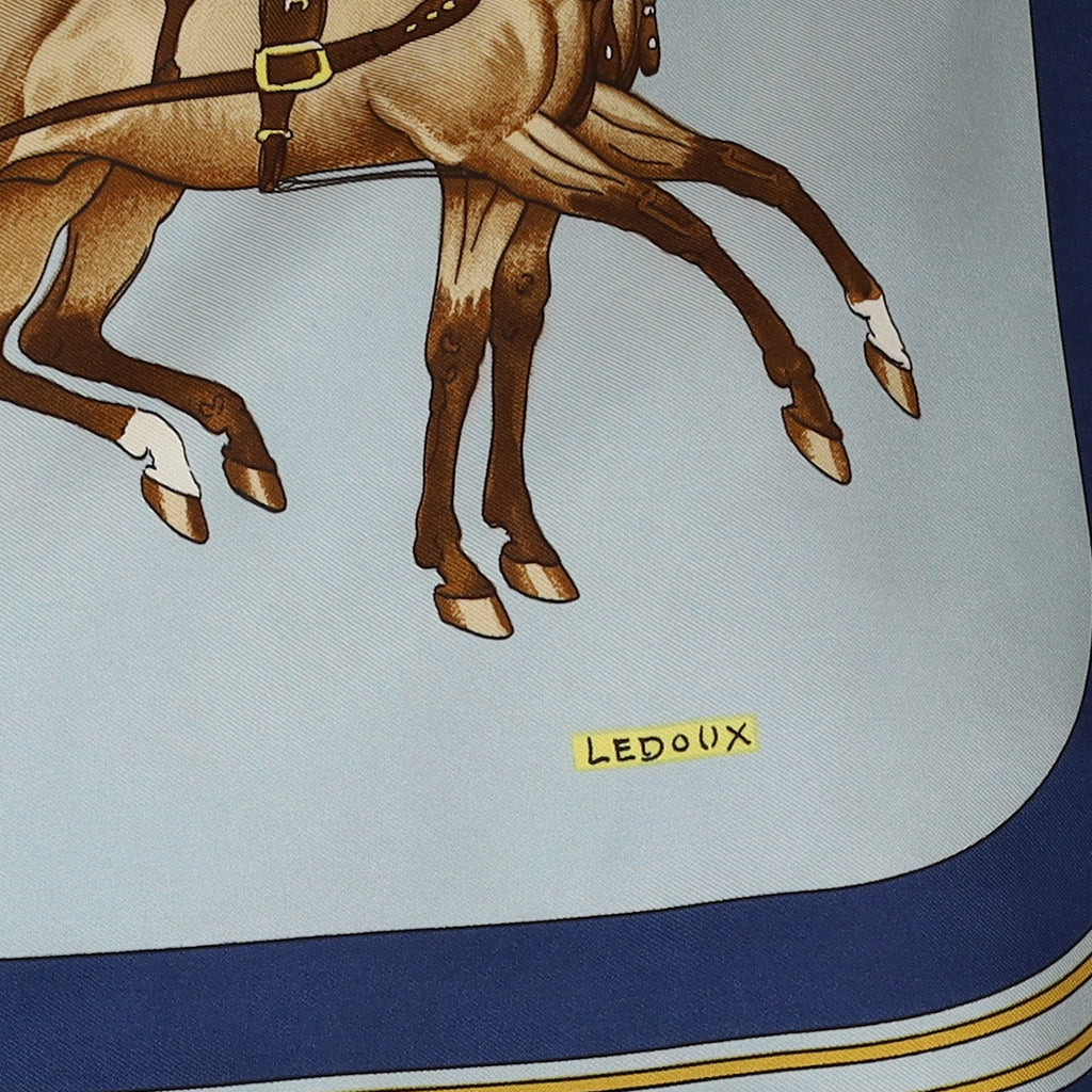 Hermès Coach & Saddle Silk Scarf Quite Rare