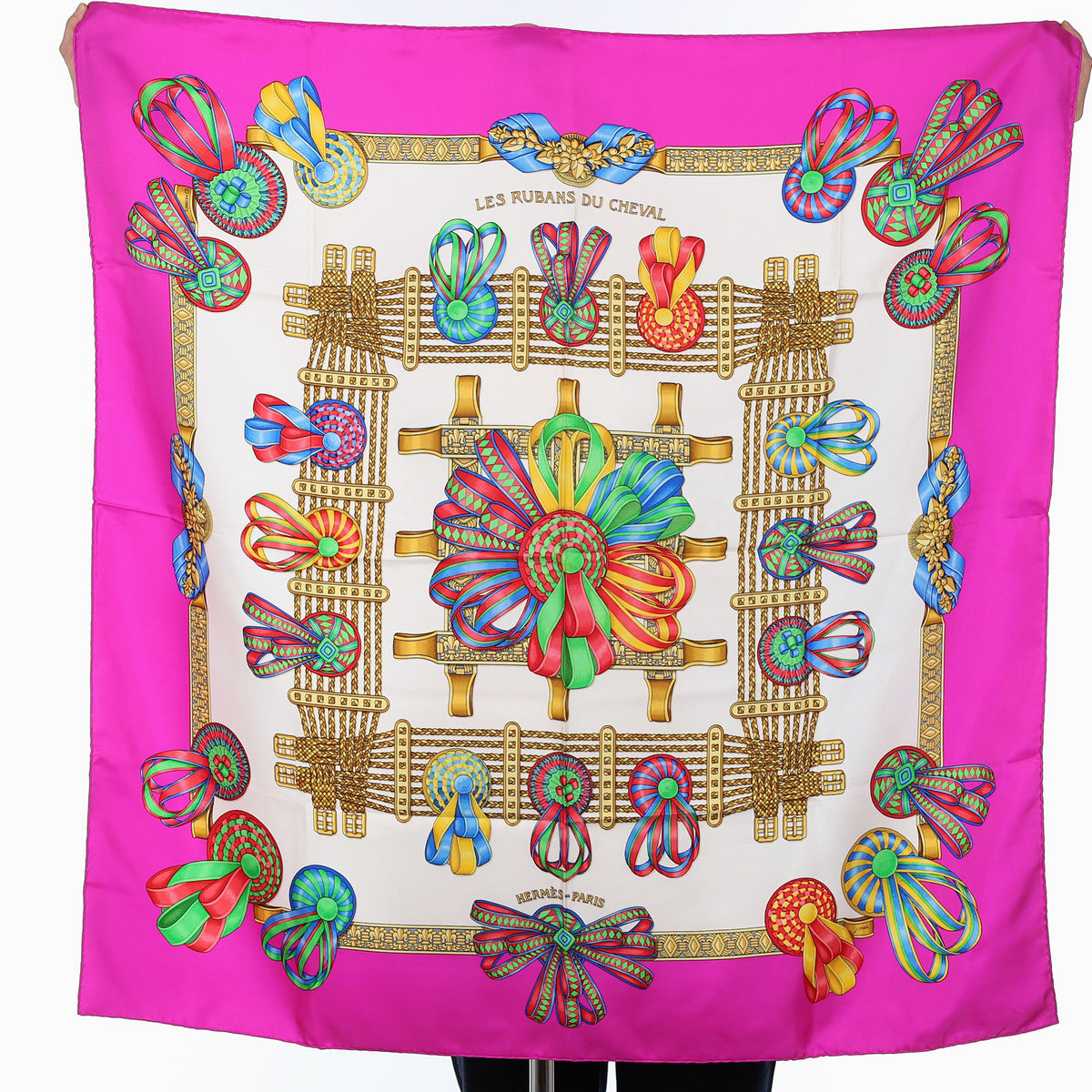 Hermès Les Rubans du Cheval Vintage Silk Scarf