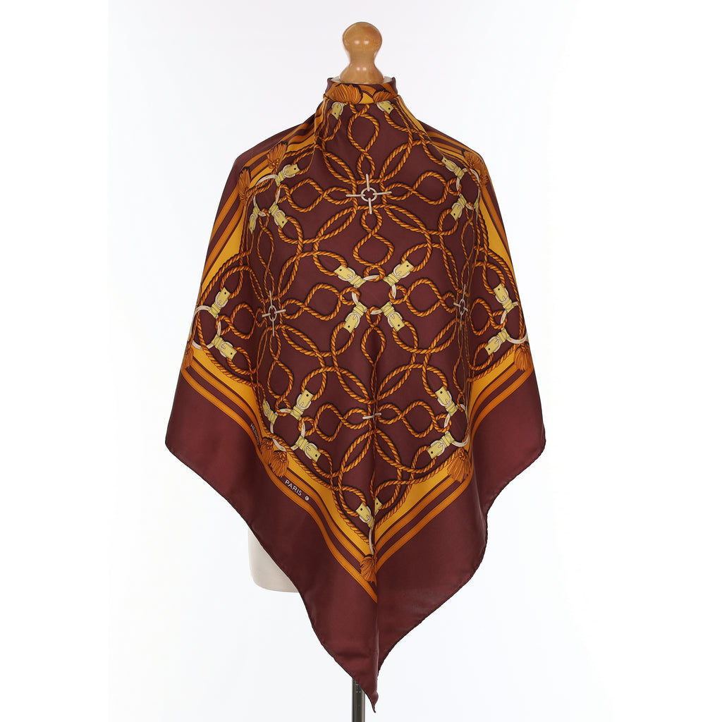Hermès Cordelières Silk Scarf Quite Rare