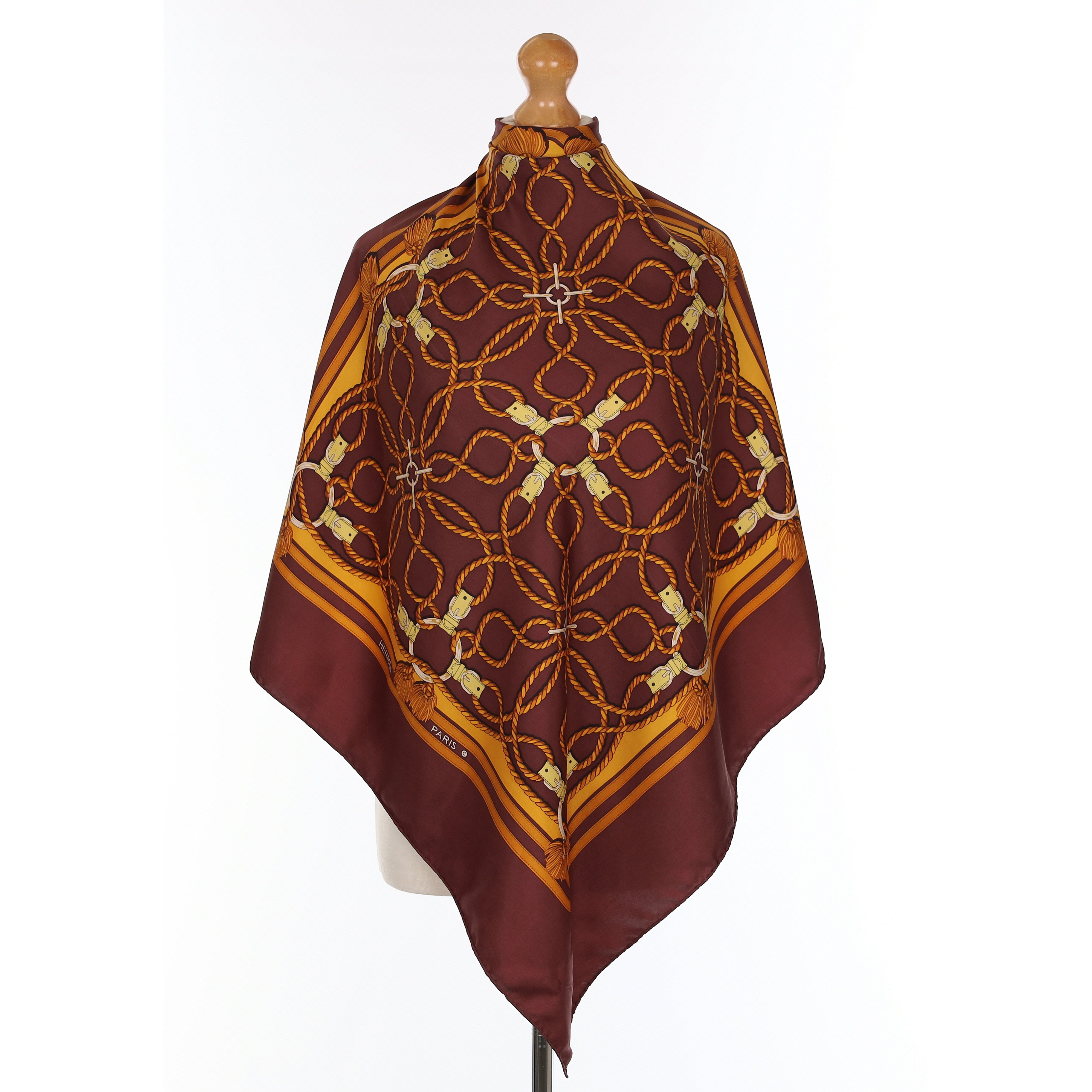 Hermès Cordelières Silk Scarf Quite Rare