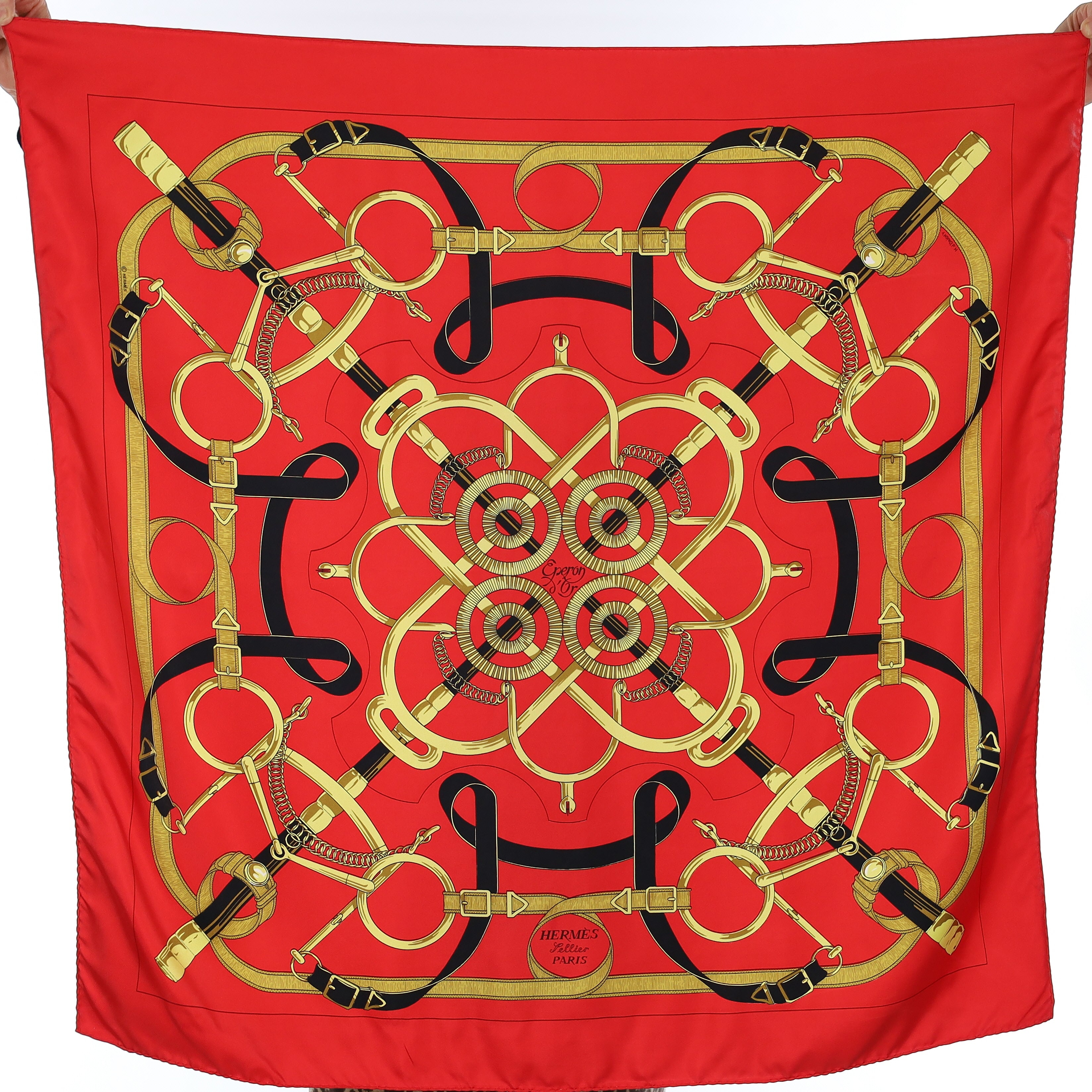 Hermès Eperon d'Or Silk Scarf