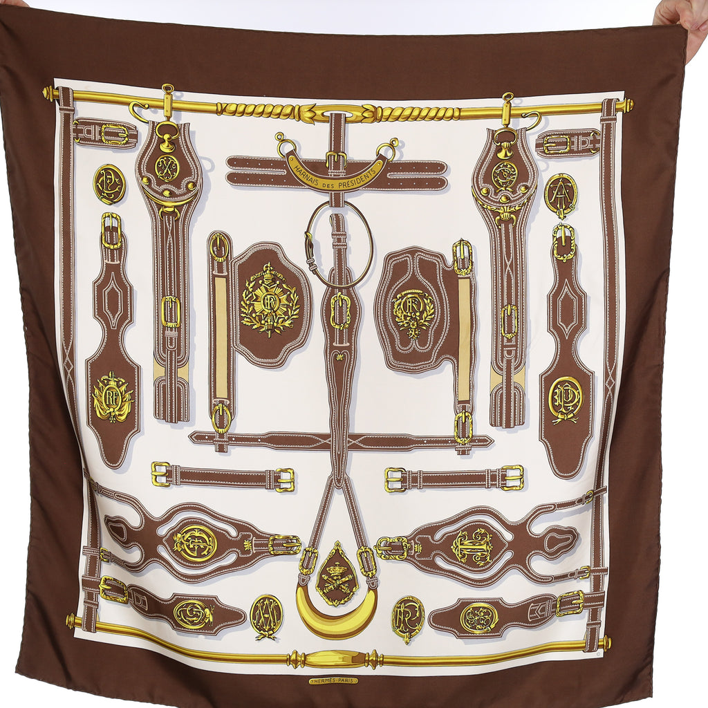 Hermès Harnais des Présidents Vintage Silk Scarf