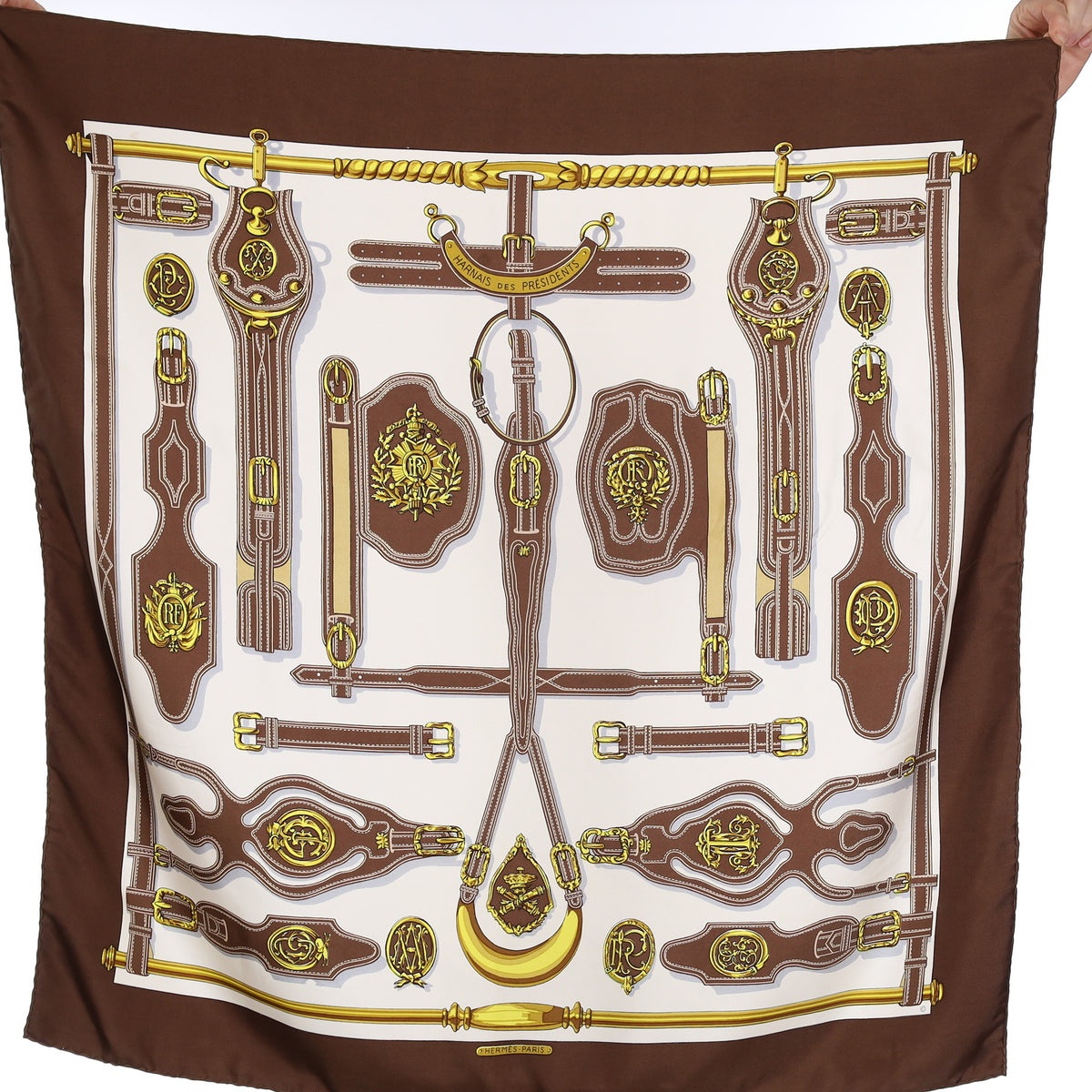 Hermès Harnais des Présidents Vintage Silk Scarf