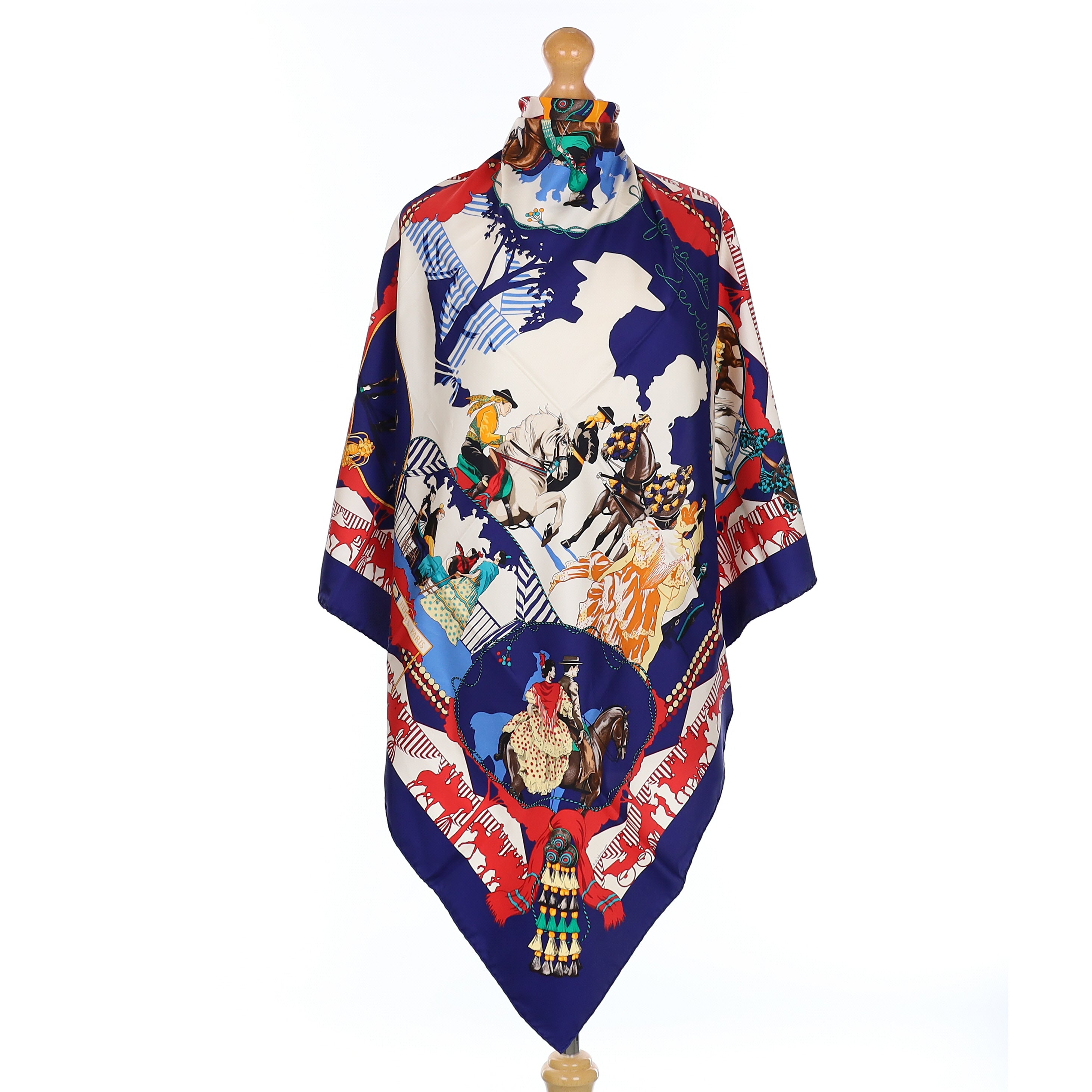 Pristine Boxed Hermès Feria de Sevilla Vintage Silk Scarf