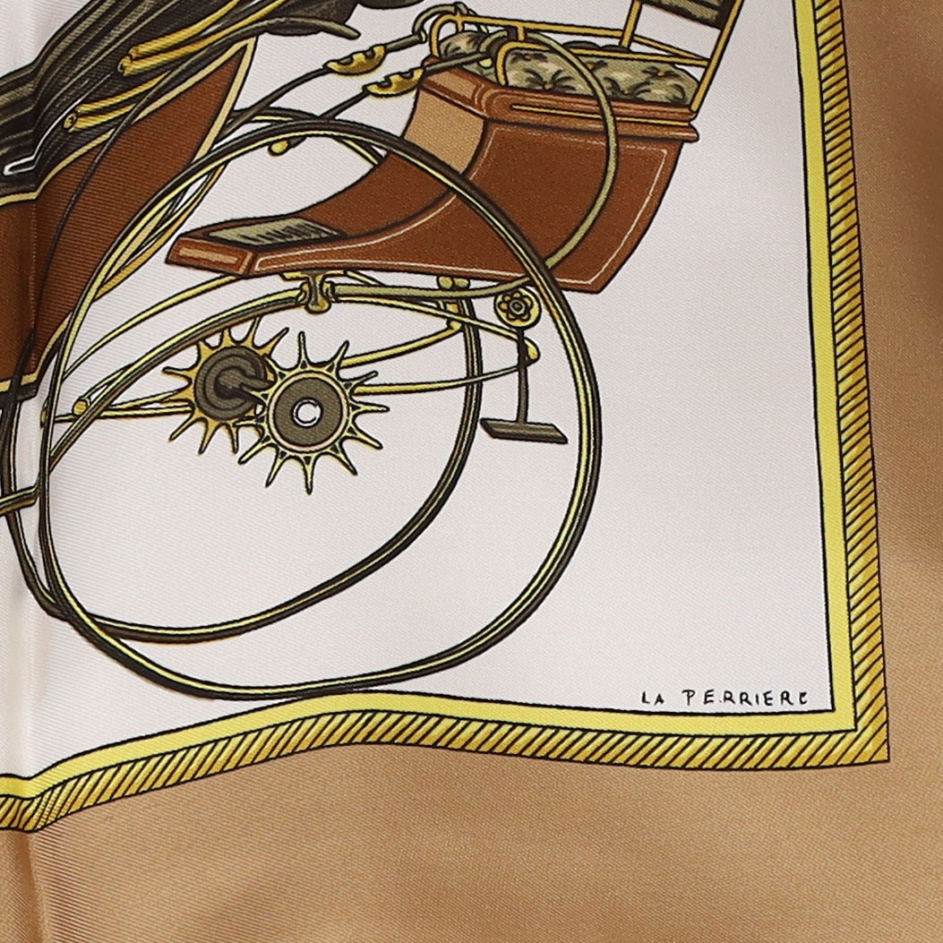 Pristine Sleeved Hermès Les Voitures a Transformation Silk Scarf