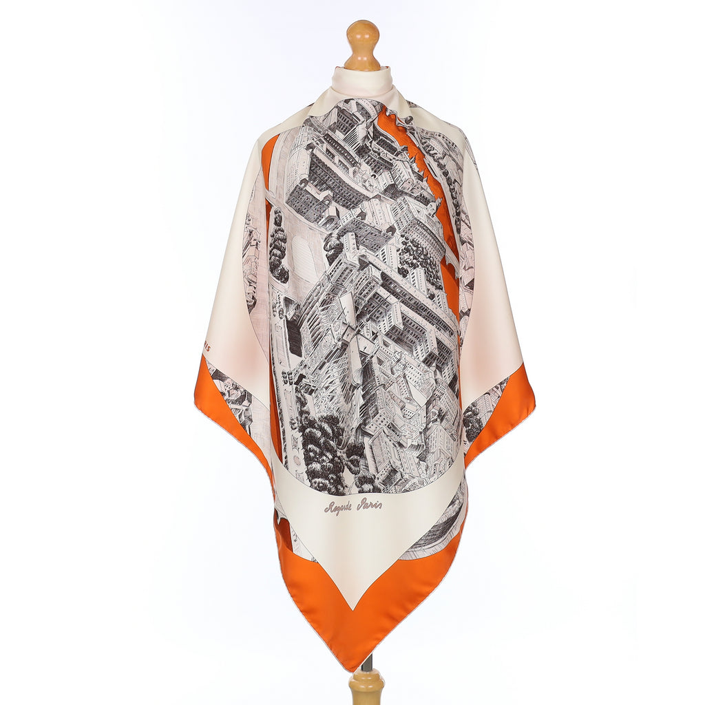 Hermès Regarde Paris Vintage Silk Scarf
