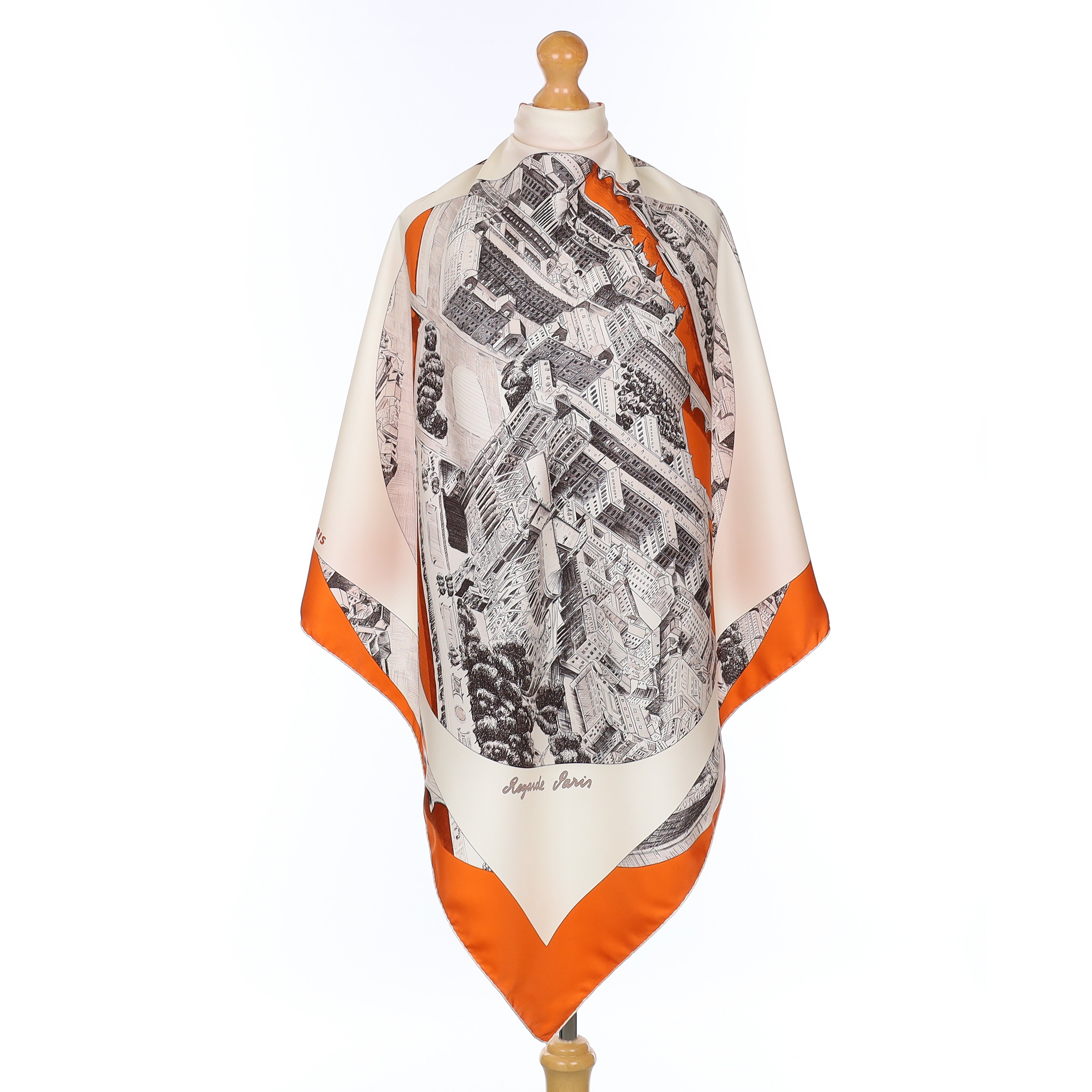 Hermès Regarde Paris Vintage Silk Scarf