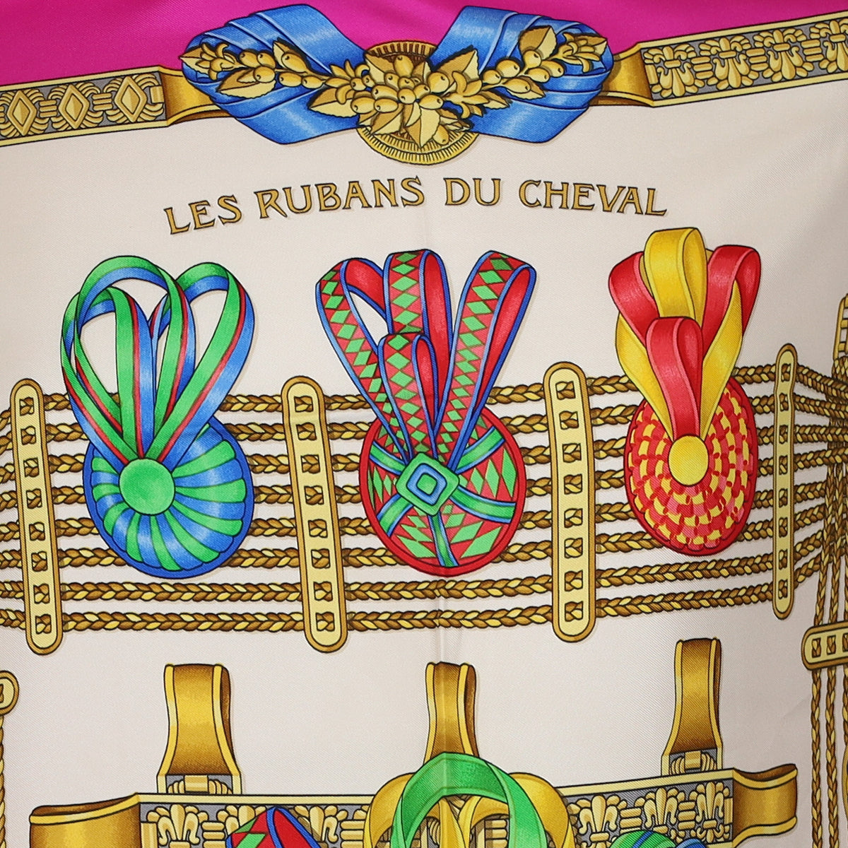 Hermès Les Rubans du Cheval Vintage Silk Scarf