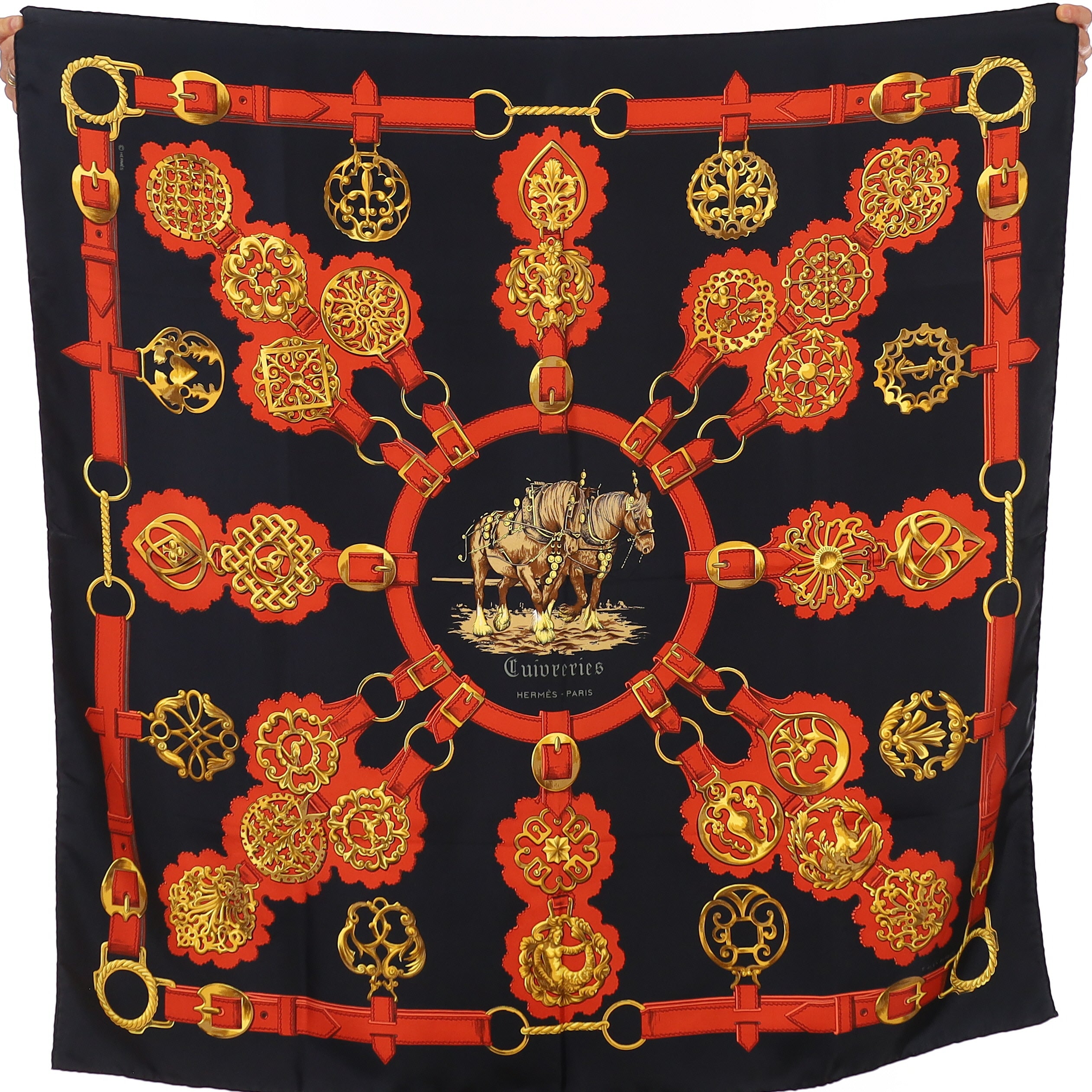 Hermès Cuivreries Silk Scarf