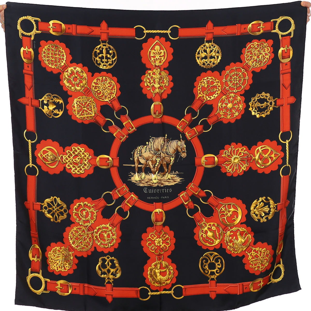 Hermès Cuivreries Silk Scarf