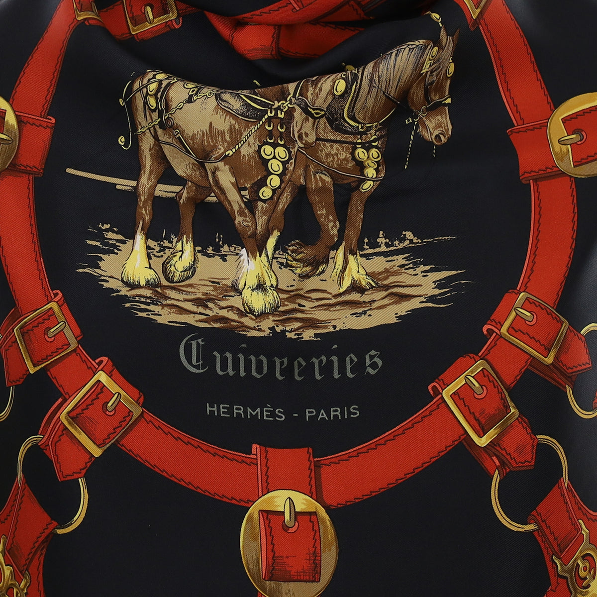 Hermès Cuivreries Silk Scarf