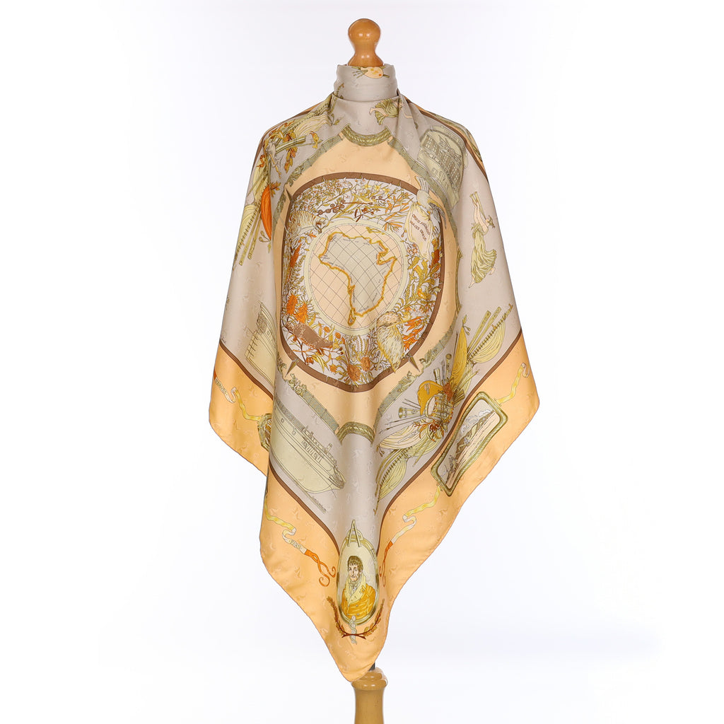 Hermès Le Geographe Silk Scarf