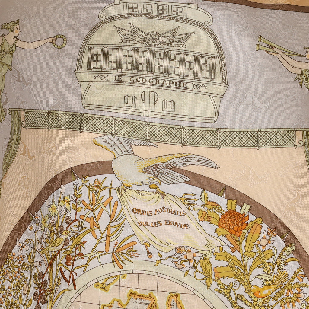 Hermès Le Geographe Silk Scarf