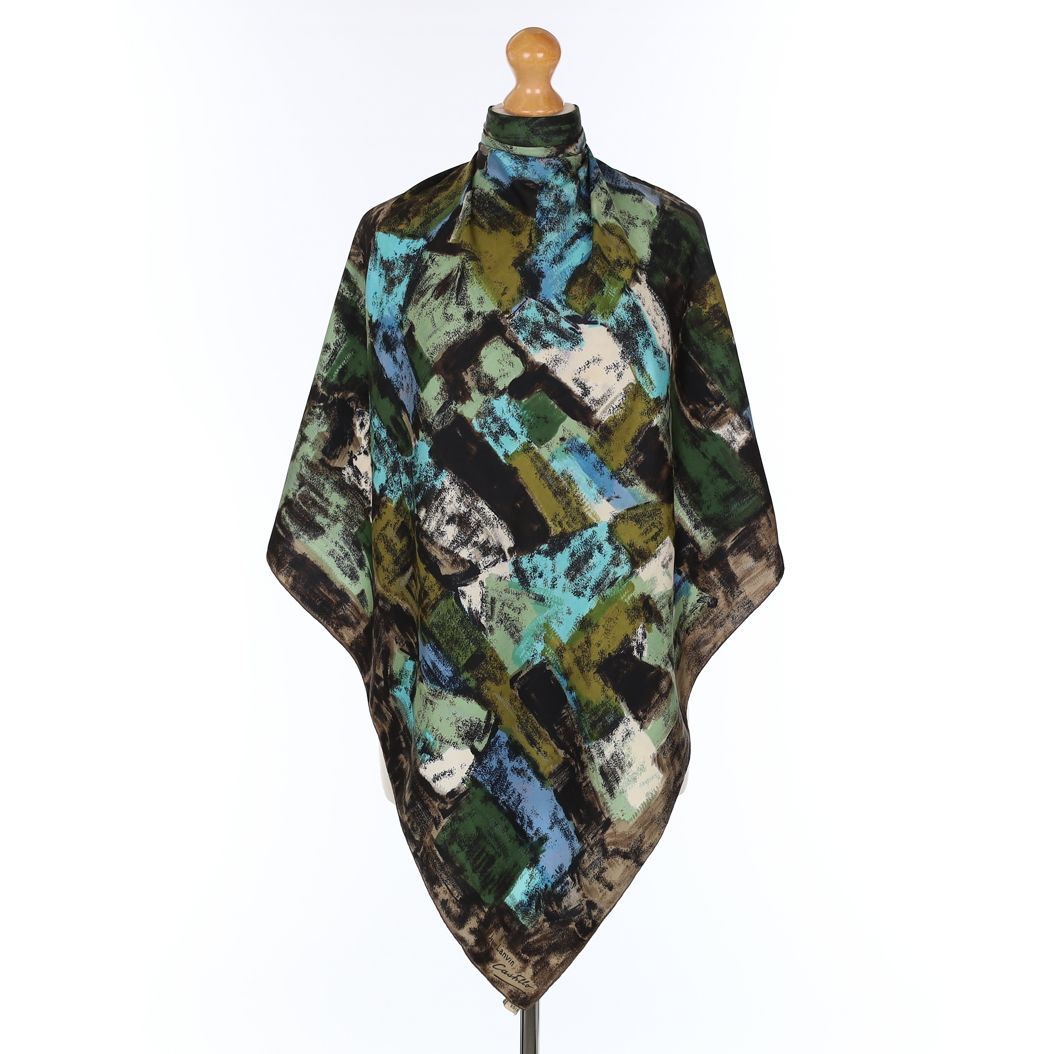 Pristine 1960's/70's Jeanne Lanvin Vintage Silk Scarf
