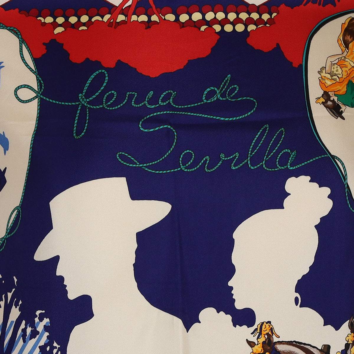 Pristine Boxed Hermès Feria de Sevilla Vintage Silk Scarf