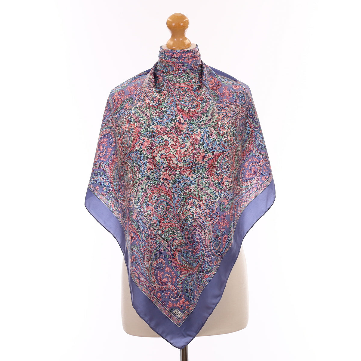 1980's Liberty Purple Paisley Vintage Silk Scarf