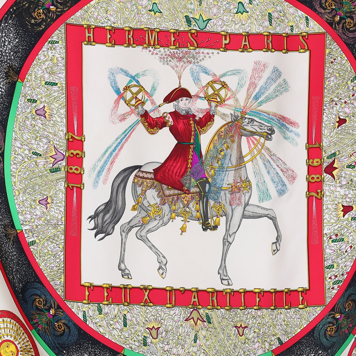 Hermès Feux D'artifice Silk Scarf