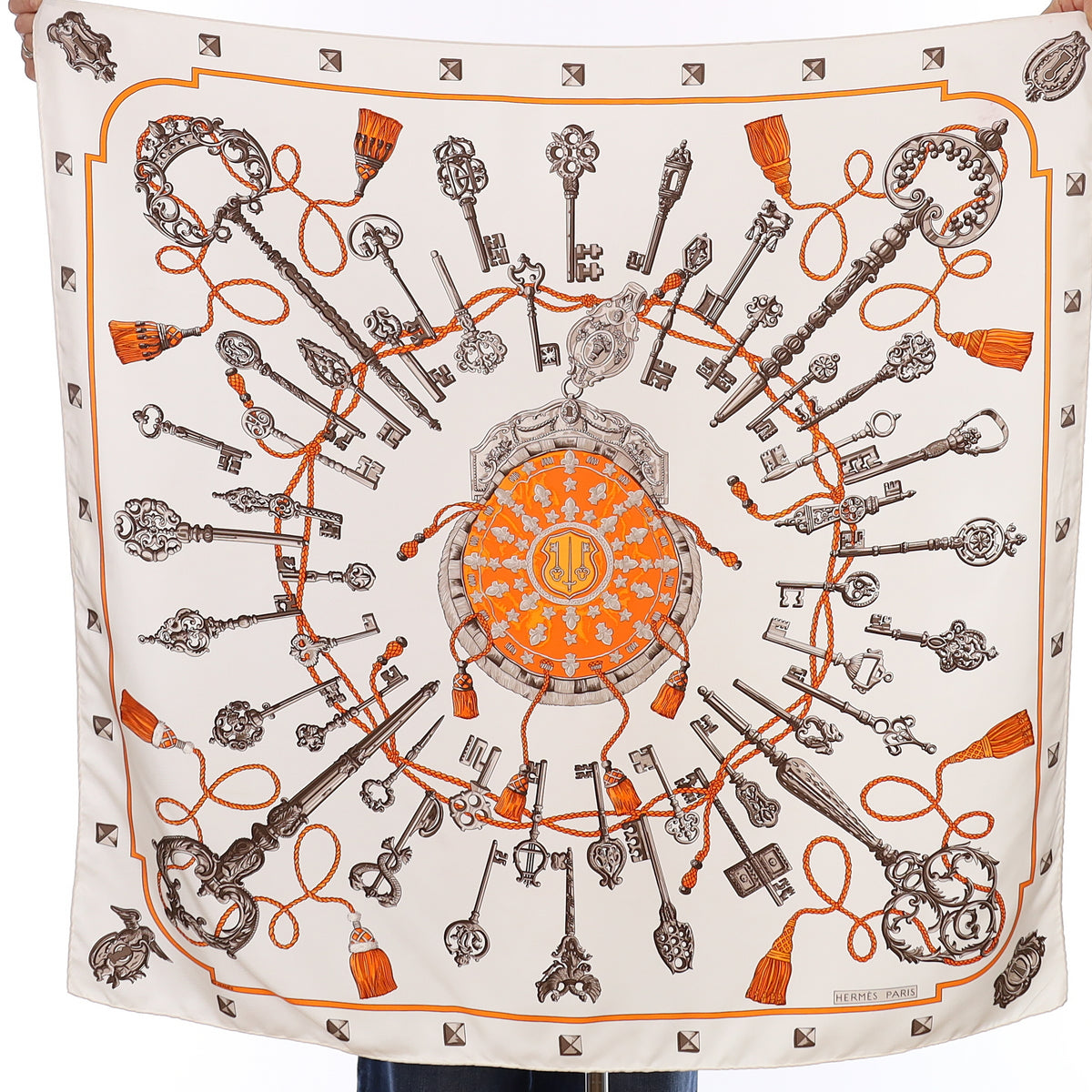 Hermès Les Clefs Silk Scarf