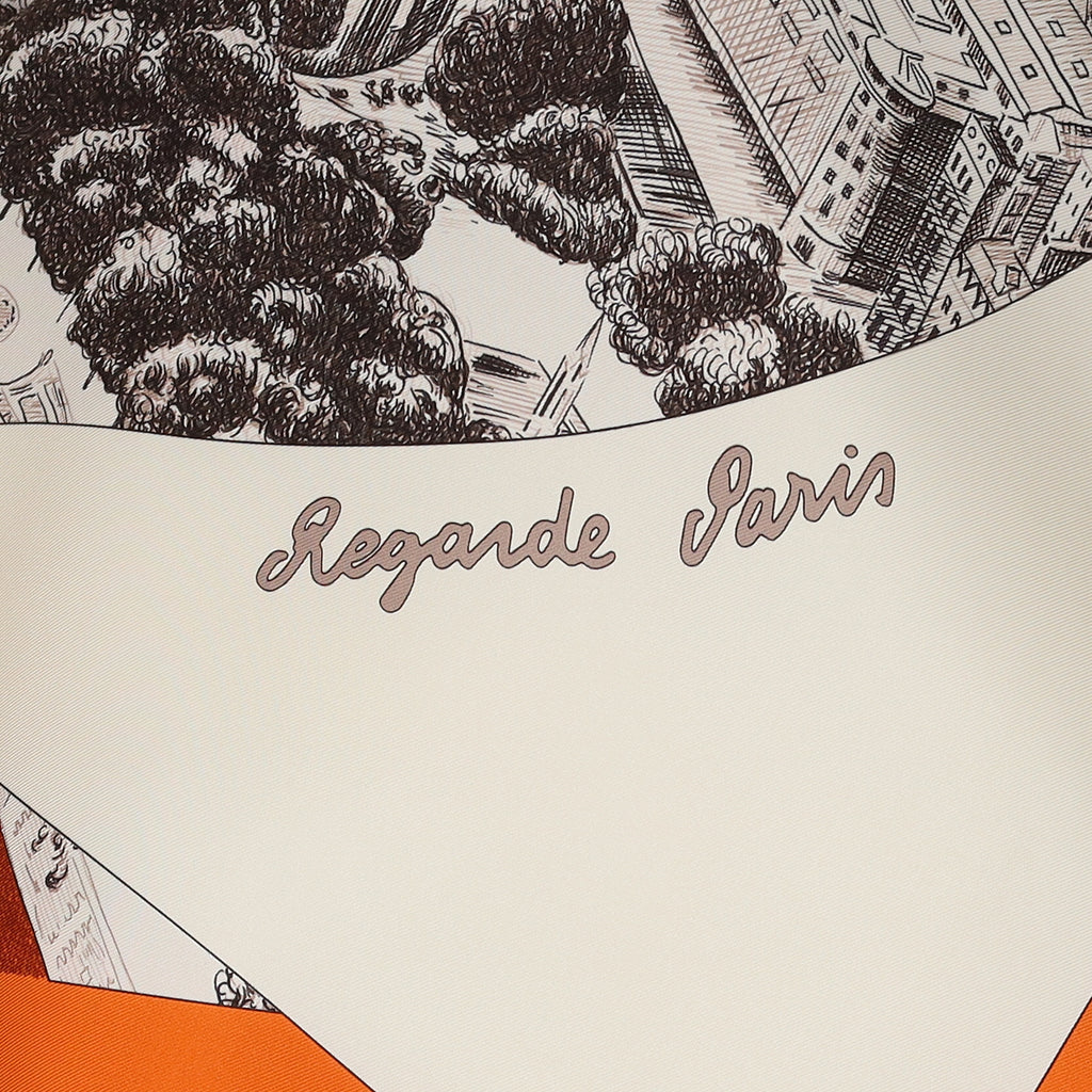 Hermès Regarde Paris Vintage Silk Scarf