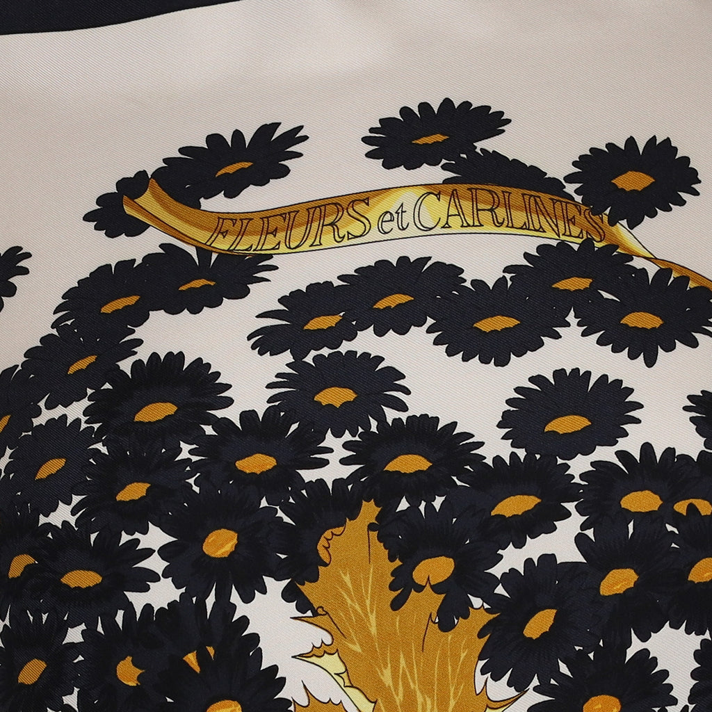 Hermès Fleurs et Carlines Silk Scarf