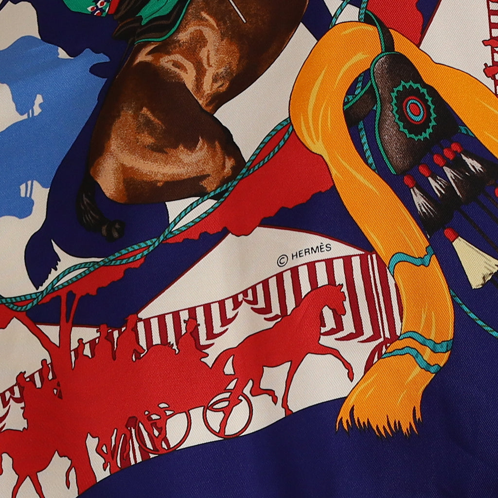 Pristine Boxed Hermès Feria de Sevilla Vintage Silk Scarf