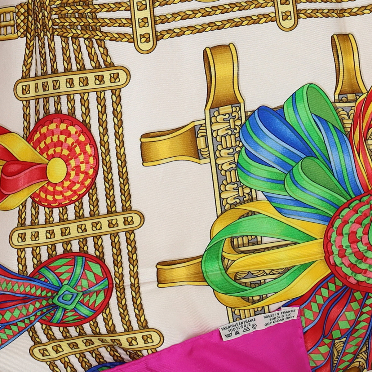 Hermès Les Rubans du Cheval Vintage Silk Scarf