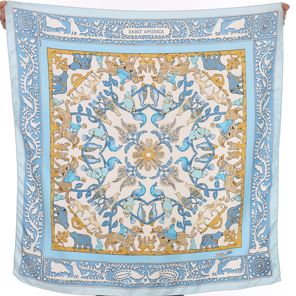 Hermès Early America Silk Scarf
