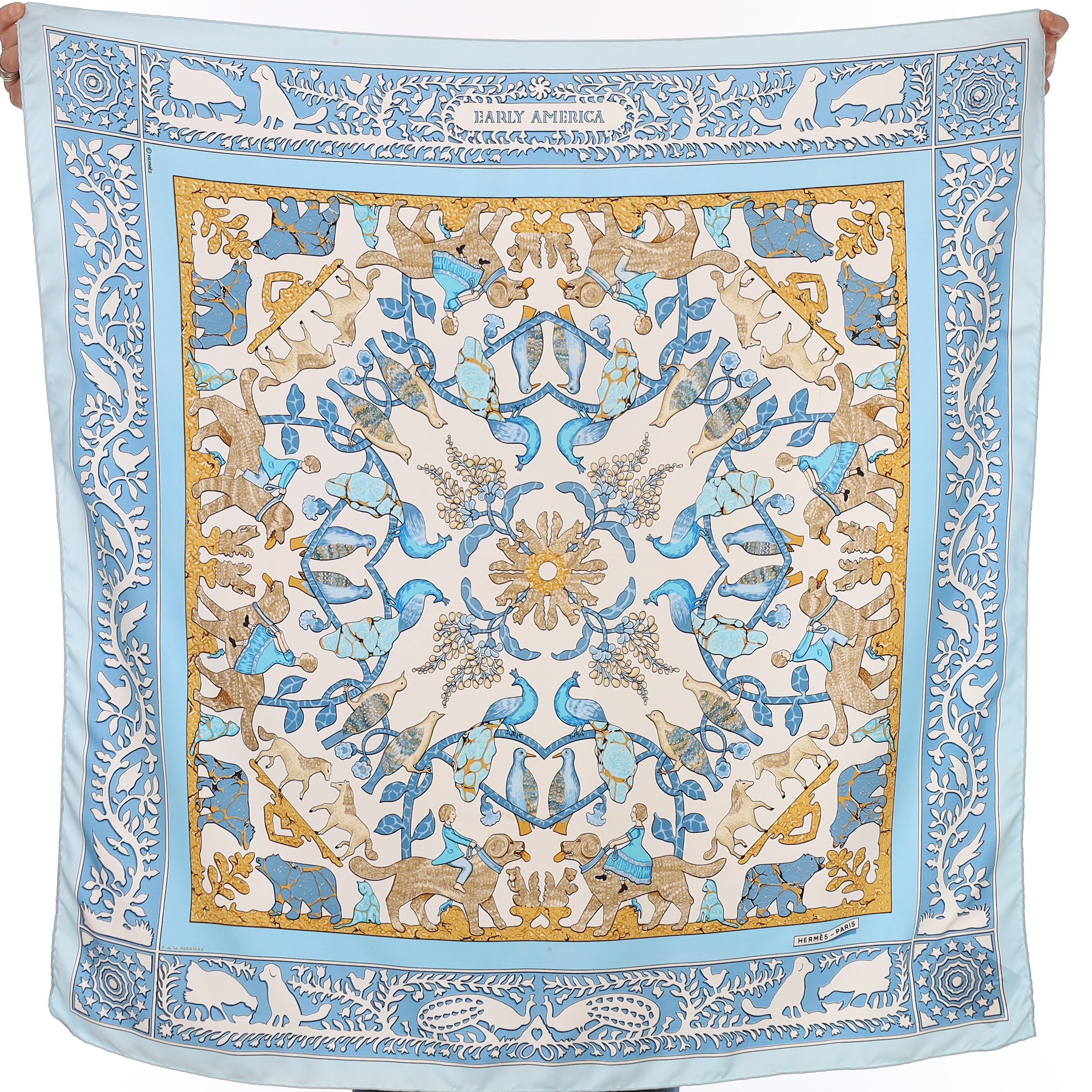 Hermès Early America Silk Scarf