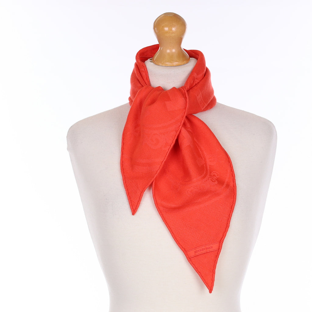 Boxed Hermès Cashmere and Silk Losange Scarf