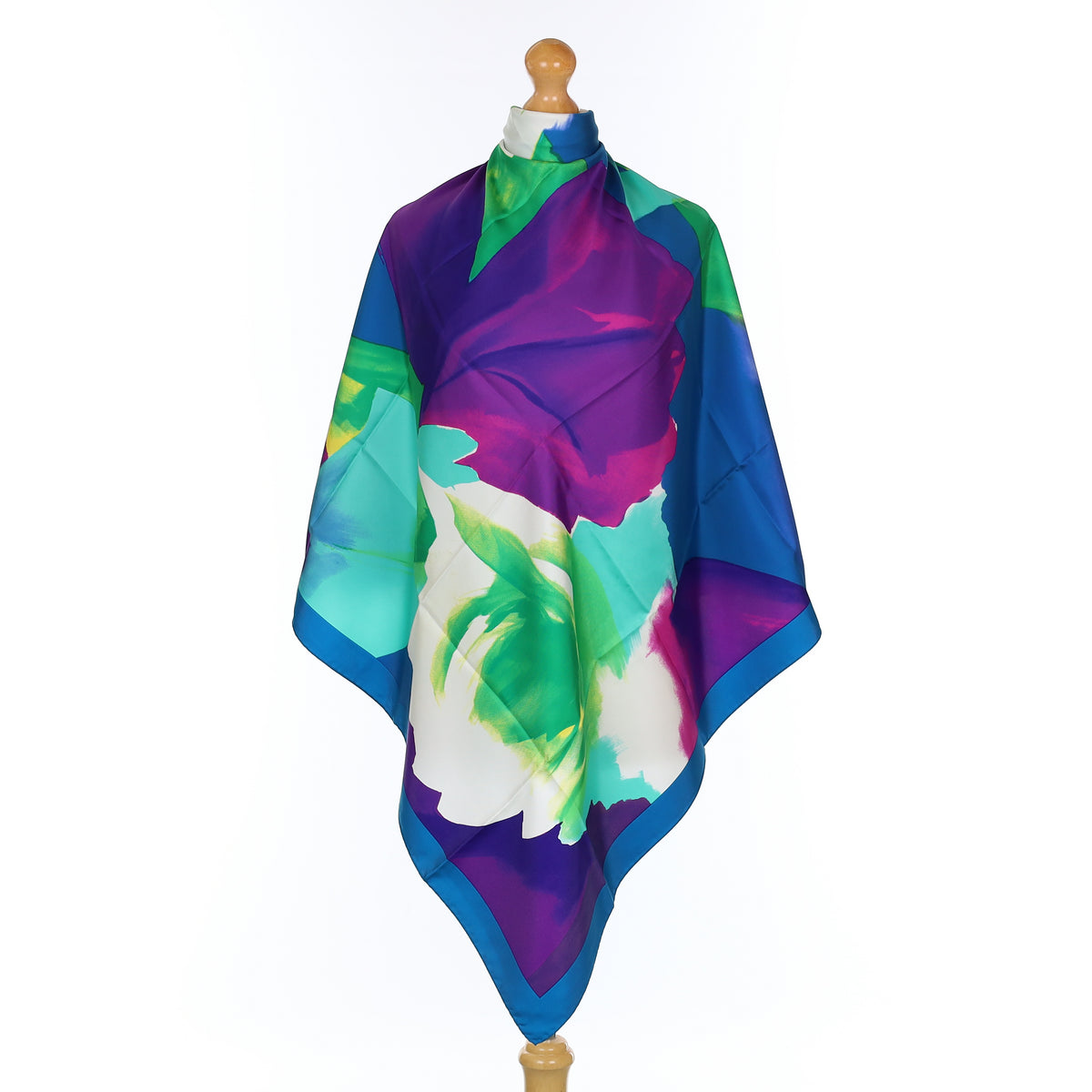 Brand New Bold Floral Design Silk Scarf