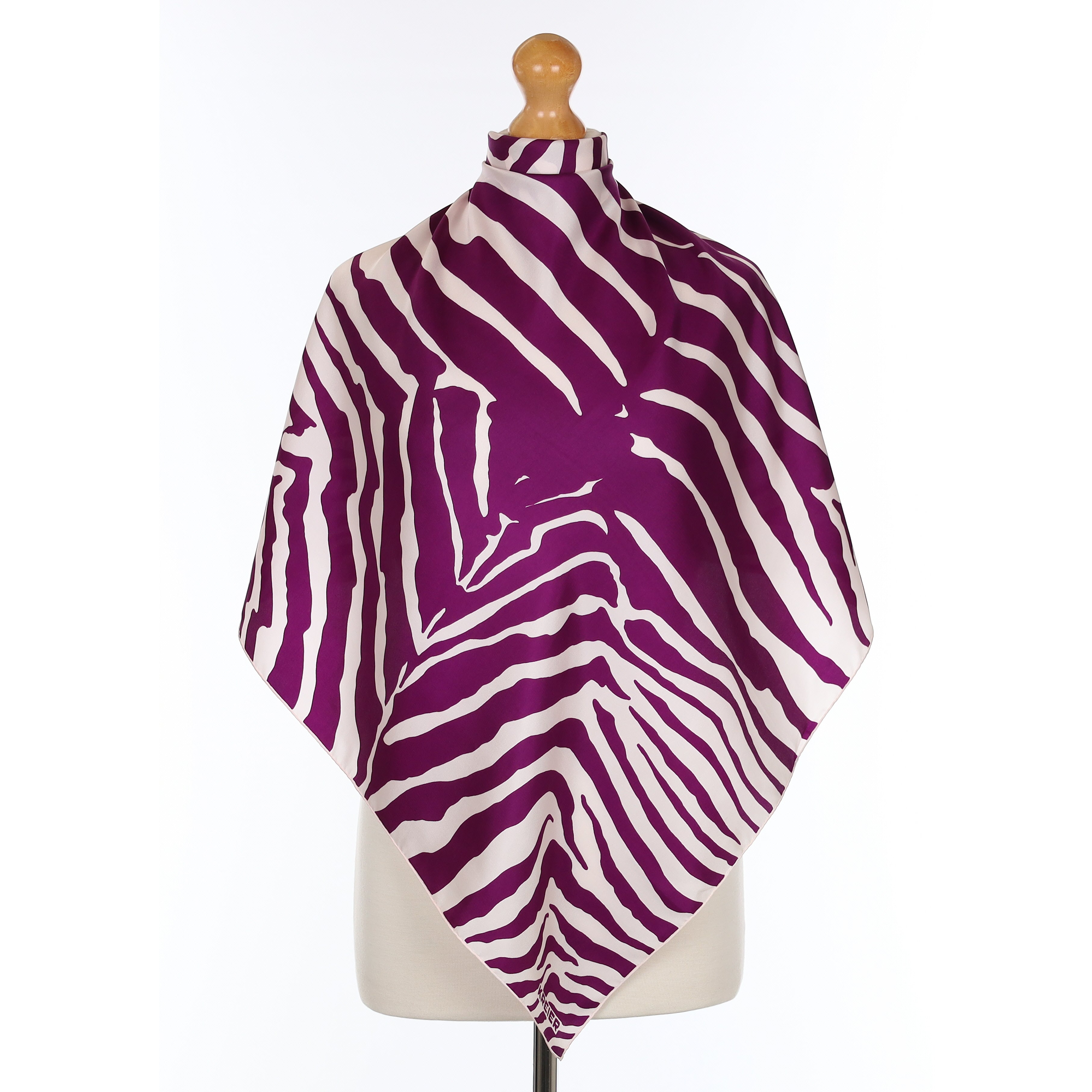 Pristine Kreier Striped Vintage Silk Scarf