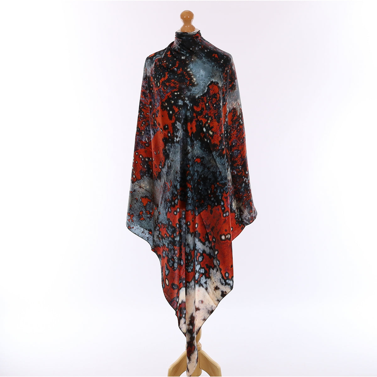 Weston Marble Effect Vintage Silk Shawl