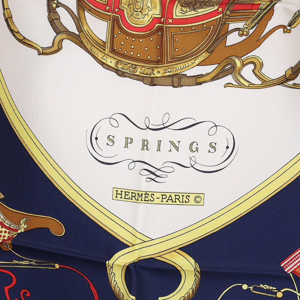 Brand New Boxed Hermès Springs Silk Scarf