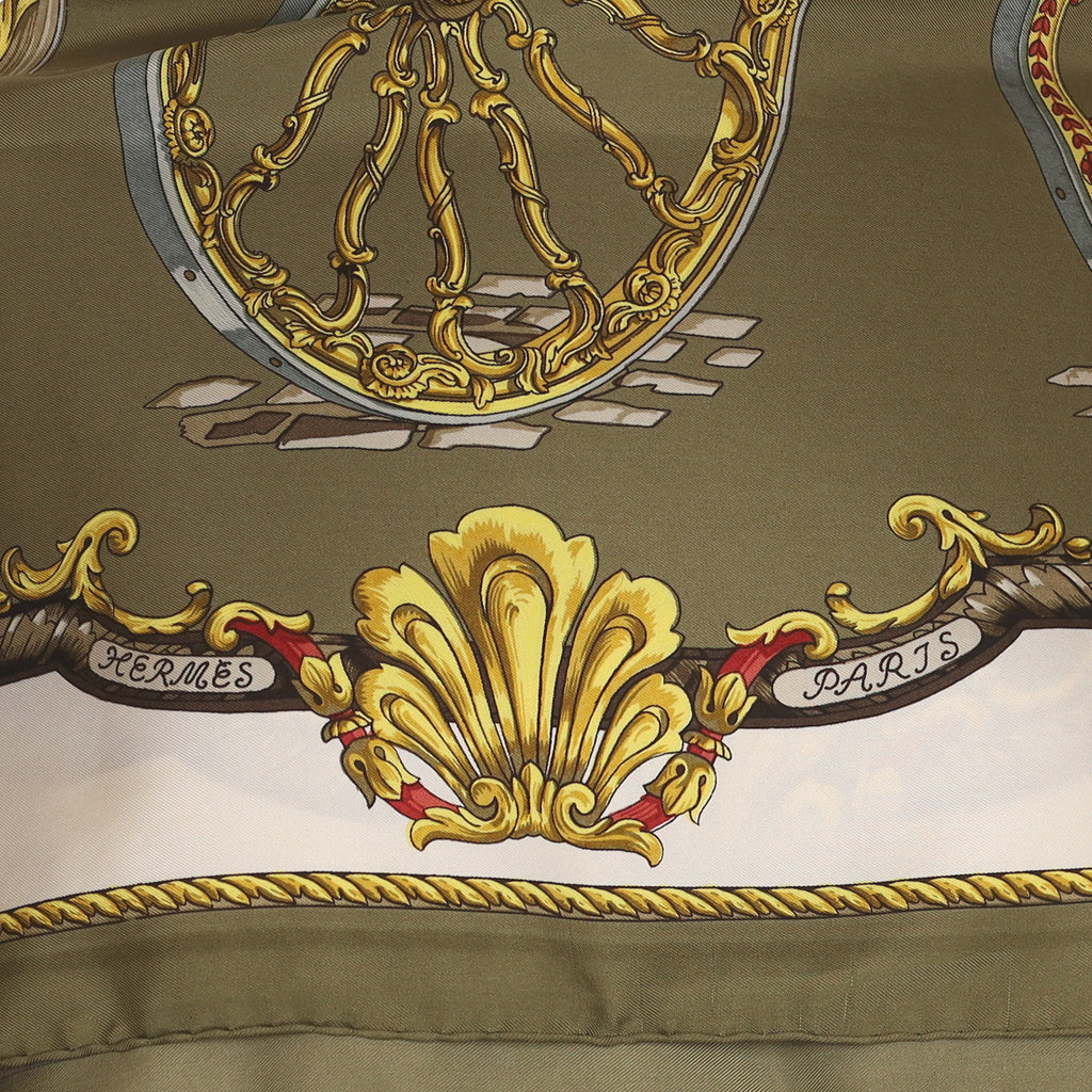 Hermès Les Roues Vintage Silk Scarf
