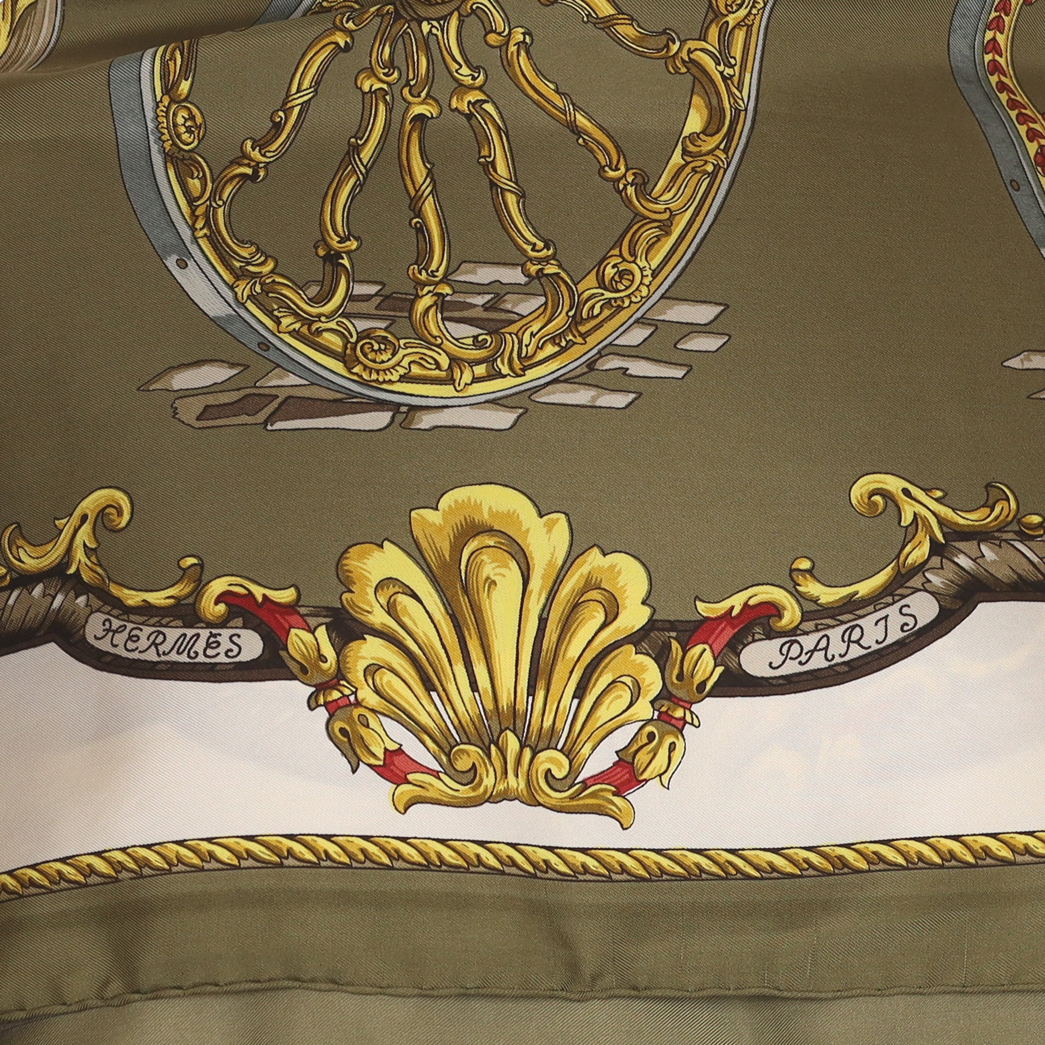 Hermès Les Roues Vintage Silk Scarf