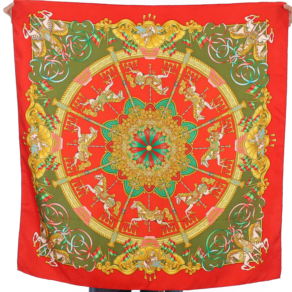 Hermès Luna Park Silk Scarf