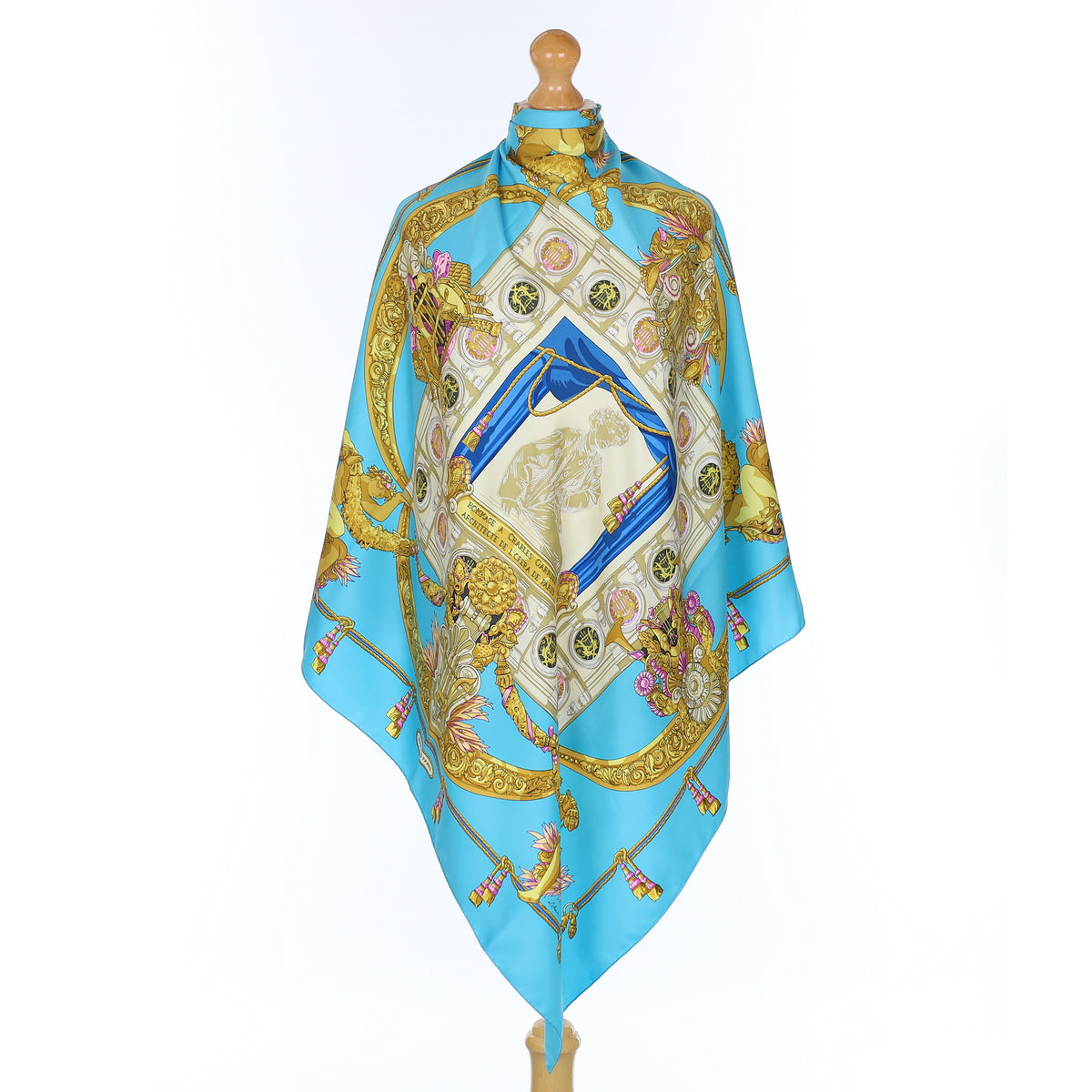 Hermès Hommage a Charles Garnier Architecte de L'opera de Paris Silk Scarf