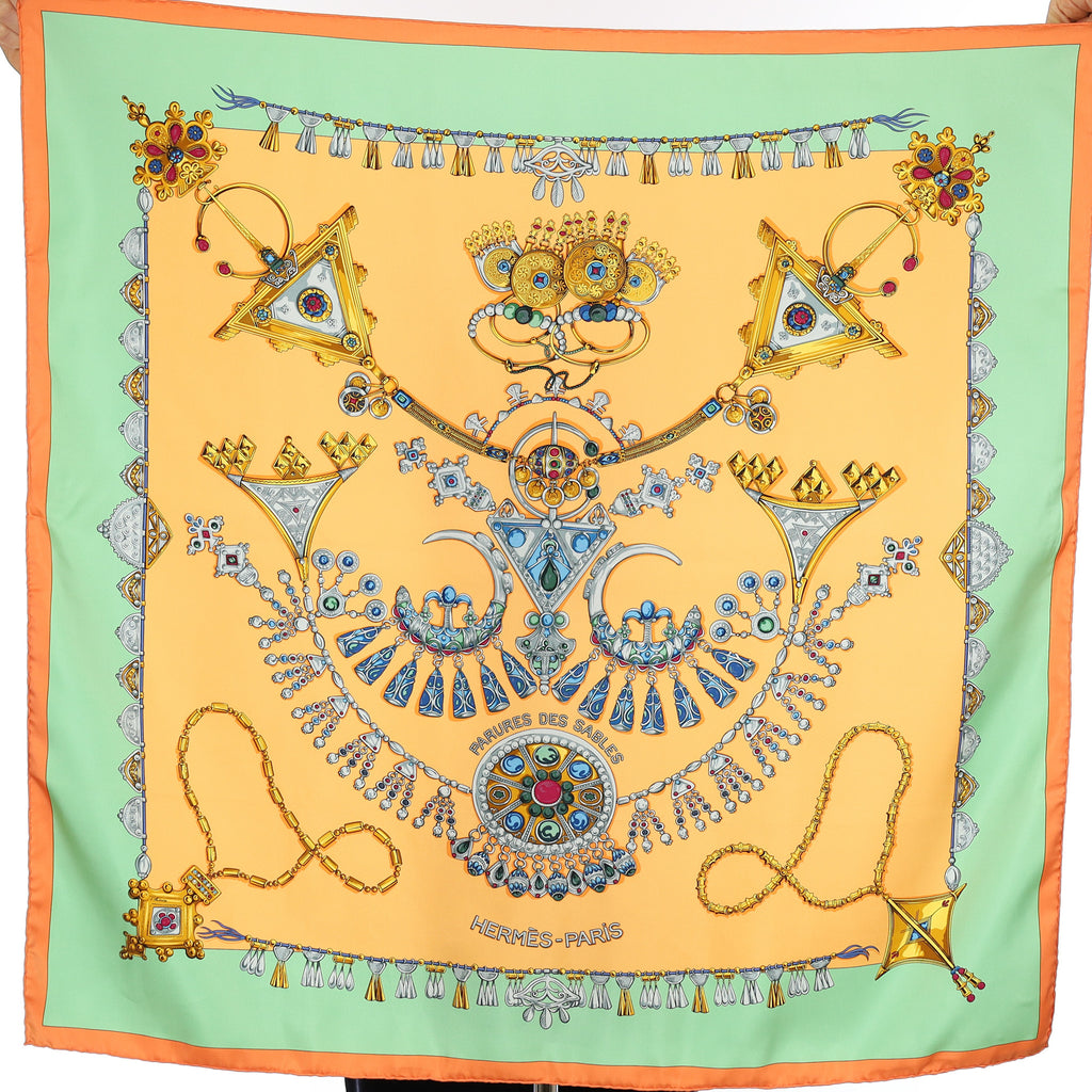 Hermès Parures des Sables Vintage Silk Scarf