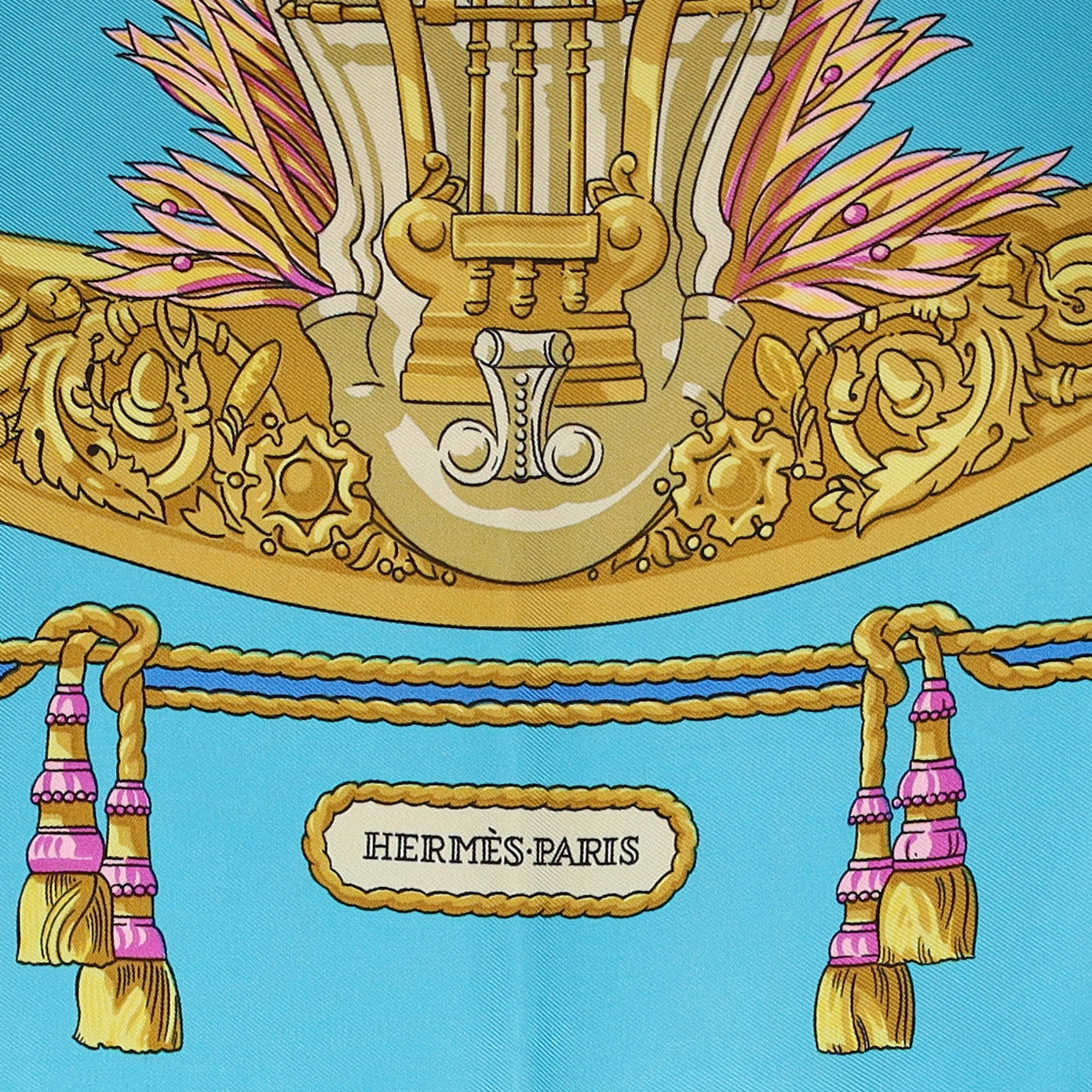 Hermès Hommage a Charles Garnier Architecte de L'opera de Paris Silk Scarf