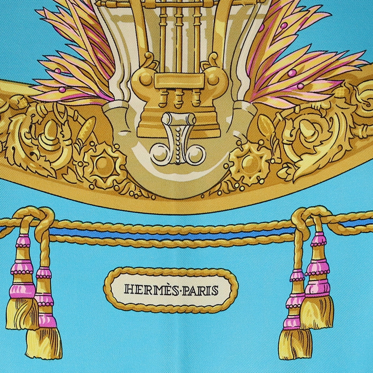 Hermès Hommage a Charles Garnier Architecte de L'opera de Paris Silk Scarf