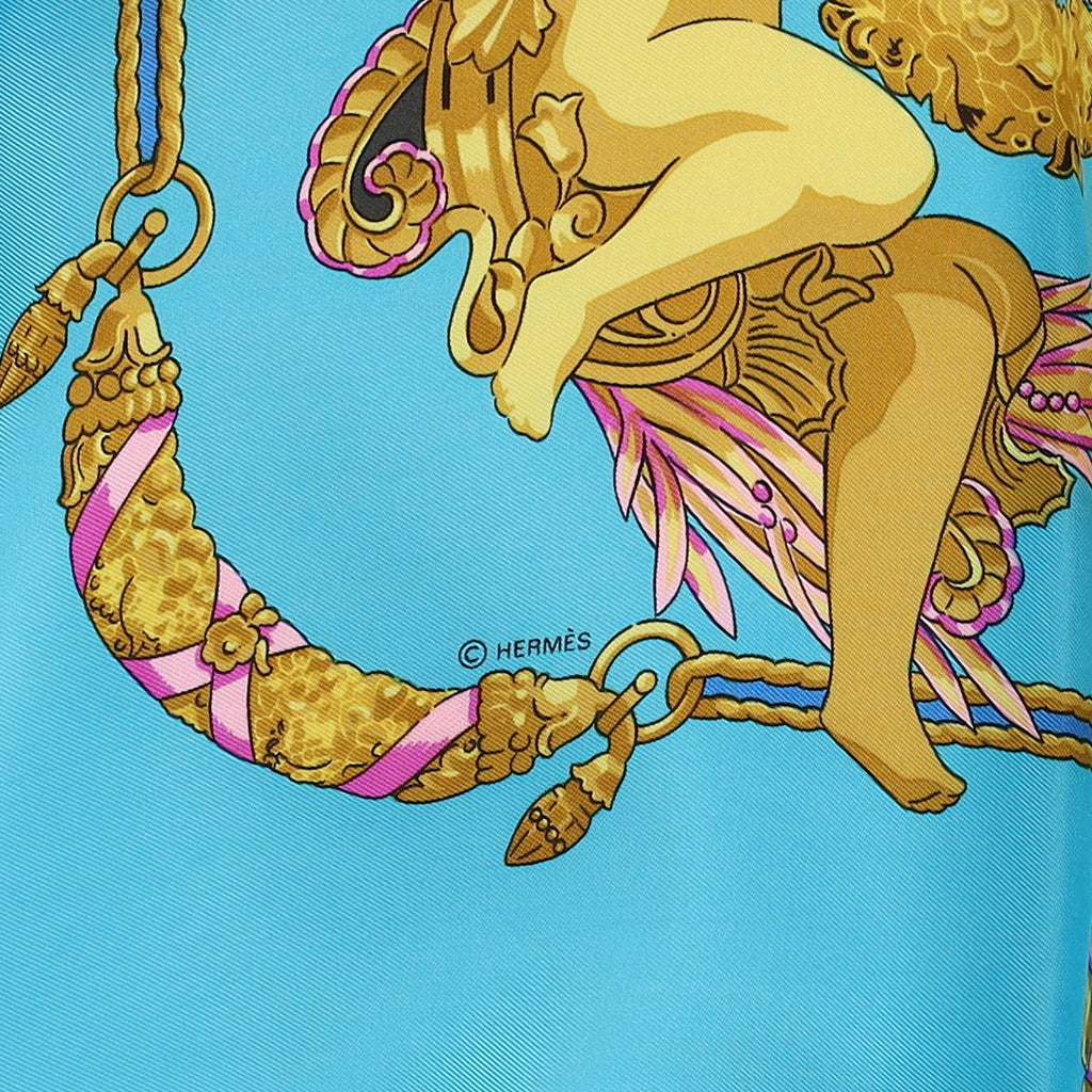 Hermès Hommage a Charles Garnier Architecte de L'opera de Paris Silk Scarf