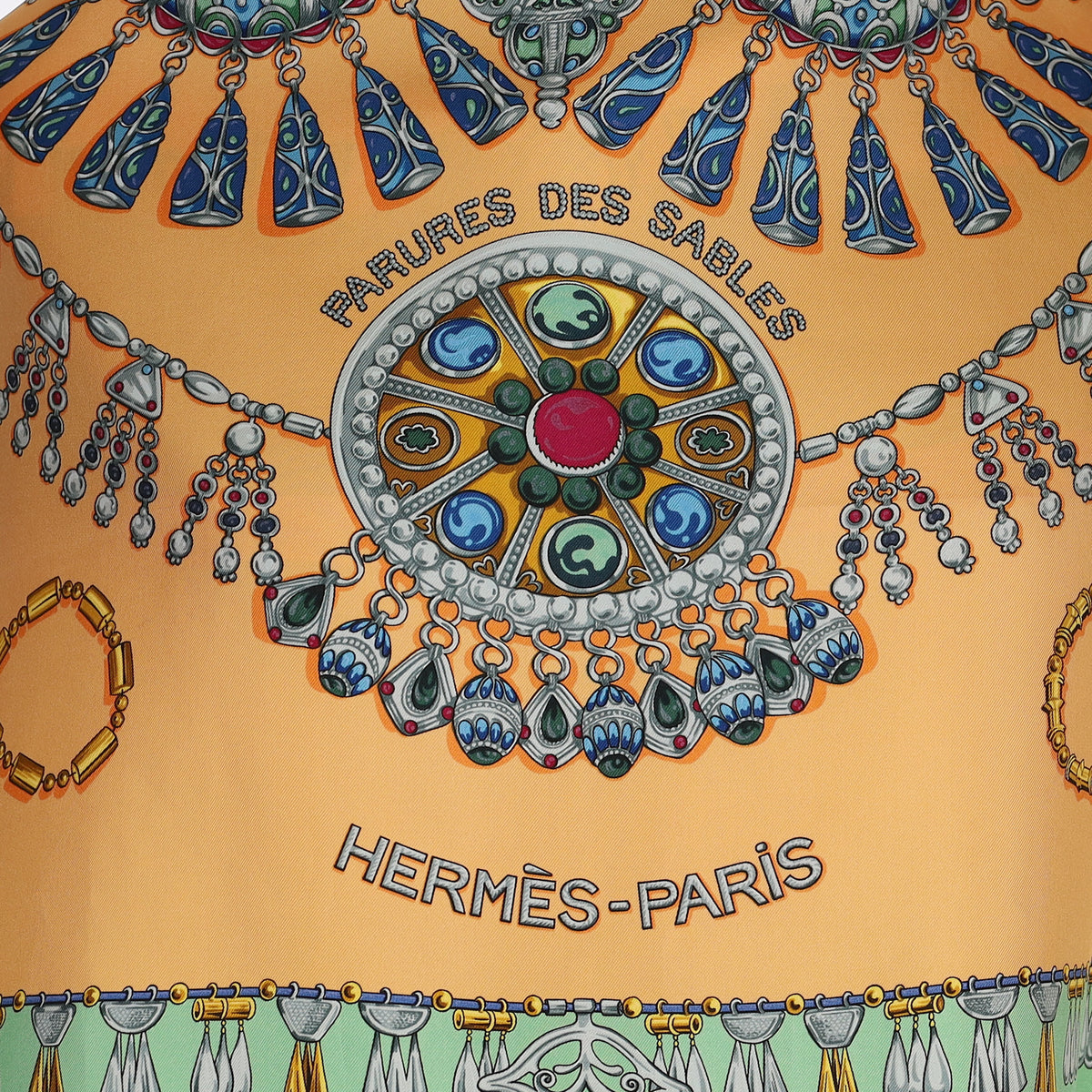Hermès Parures des Sables Vintage Silk Scarf