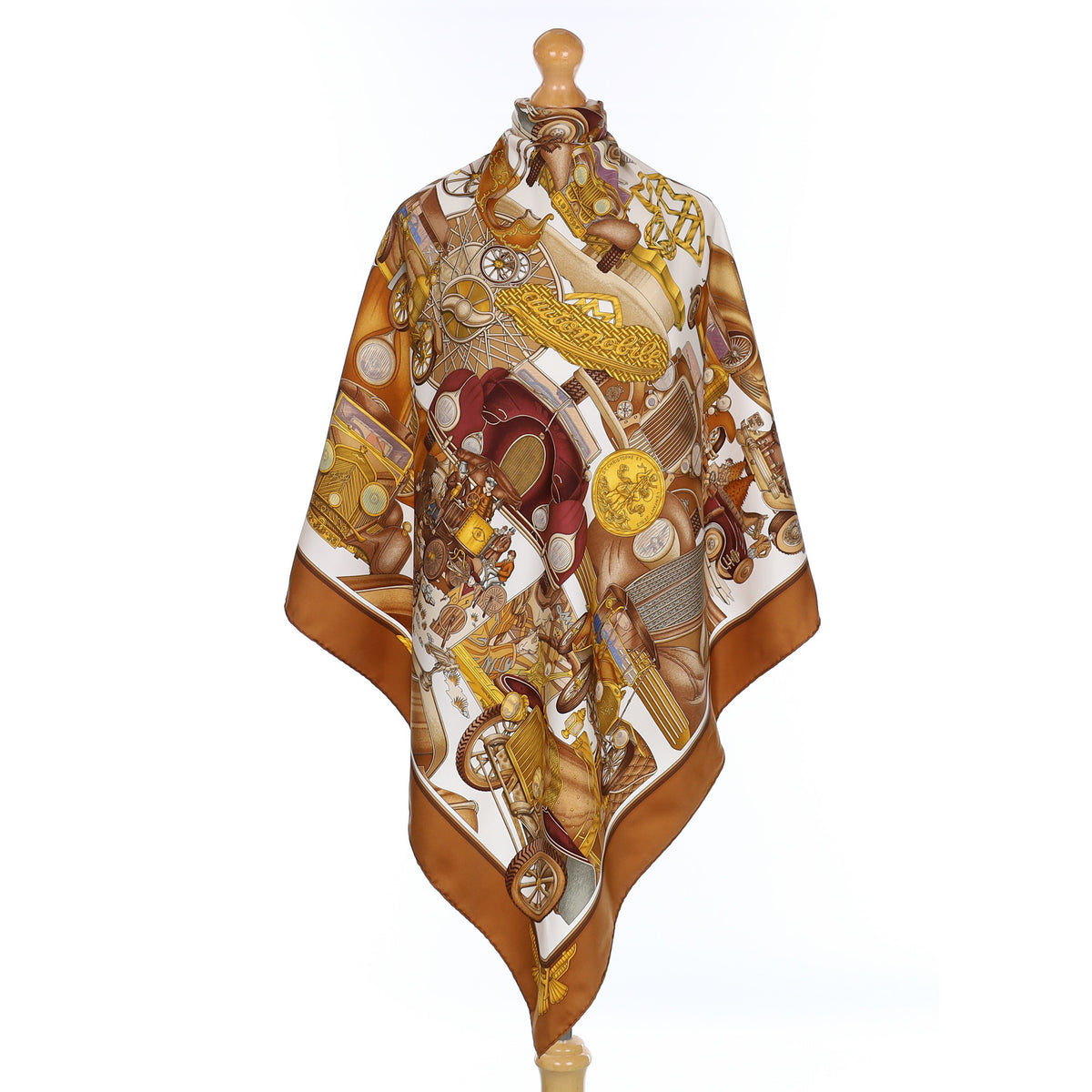 Pristine Hermès Automobile Vintage Silk Scarf Quite Rare