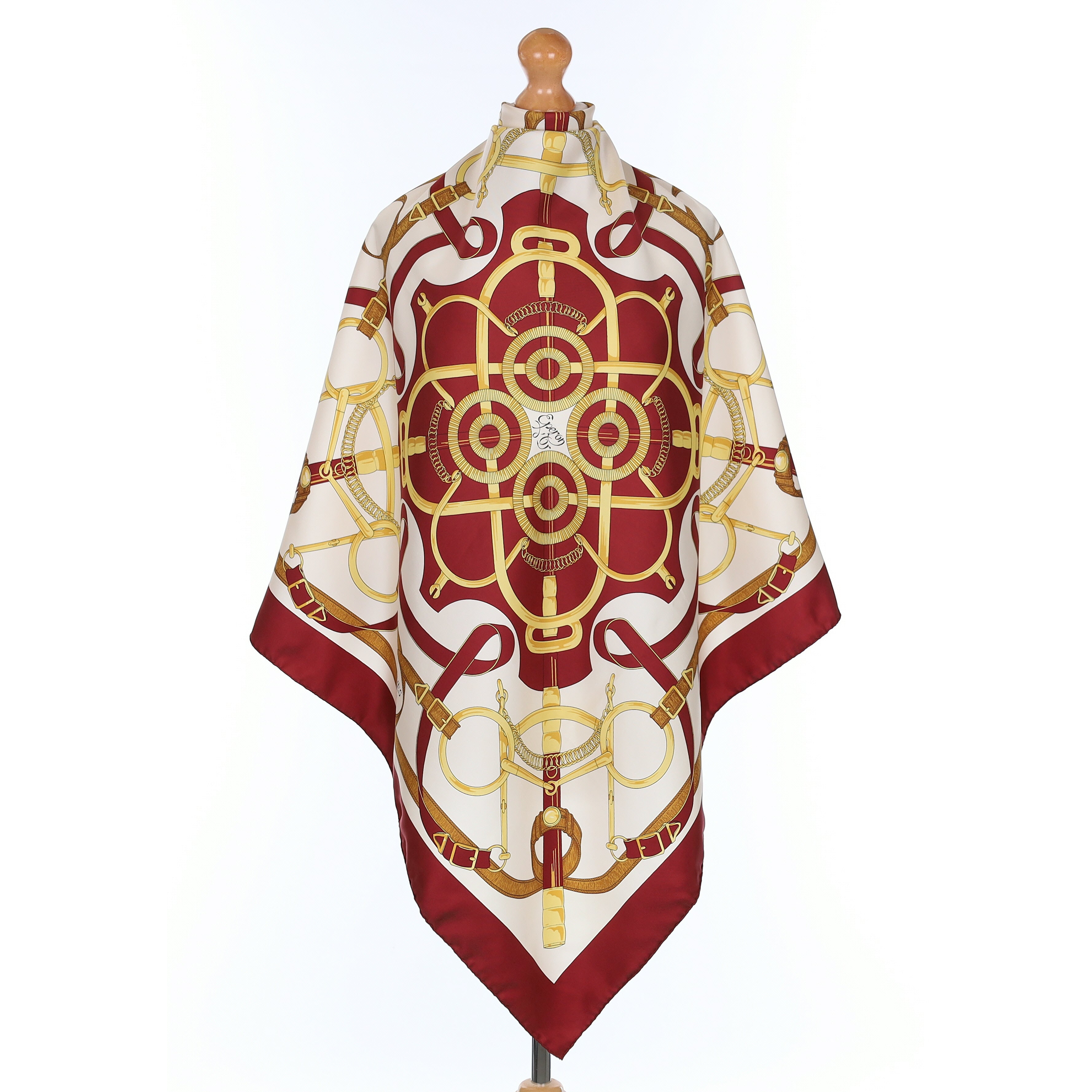 Pristine Hermès Eperon D'Or Silk Scarf