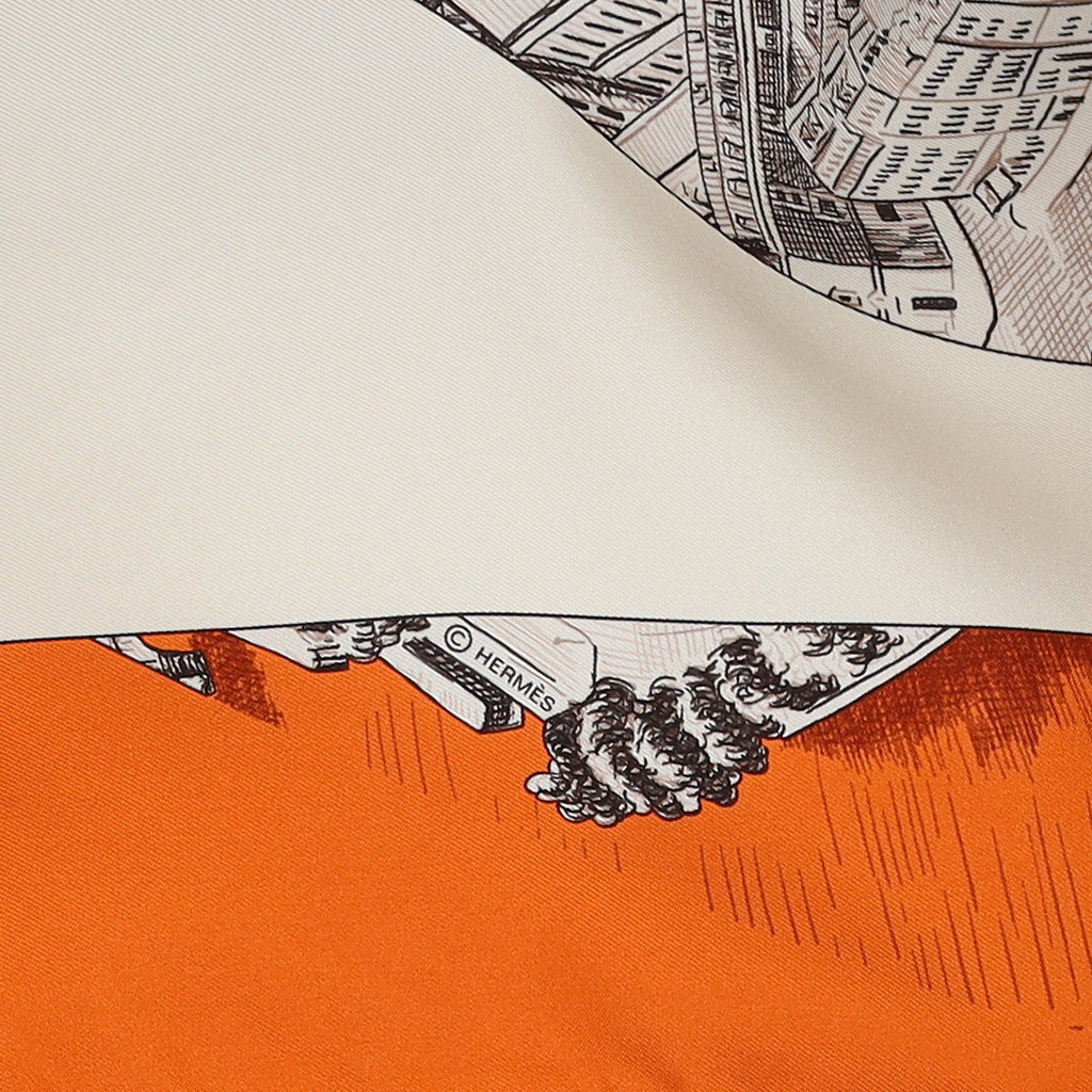 Hermès Regarde Paris Vintage Silk Scarf