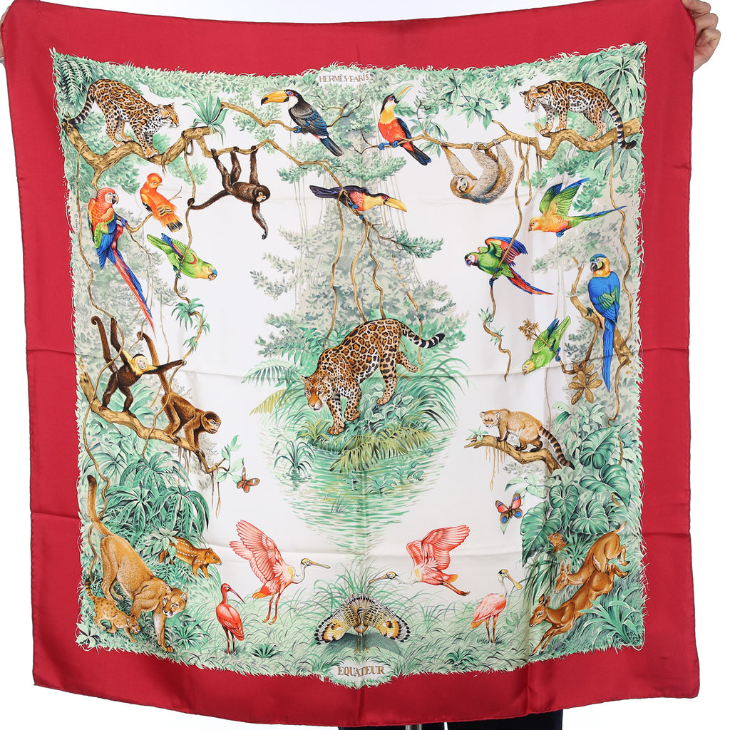 Hermès Equateur Vintage Silk Scarf Quite Rare