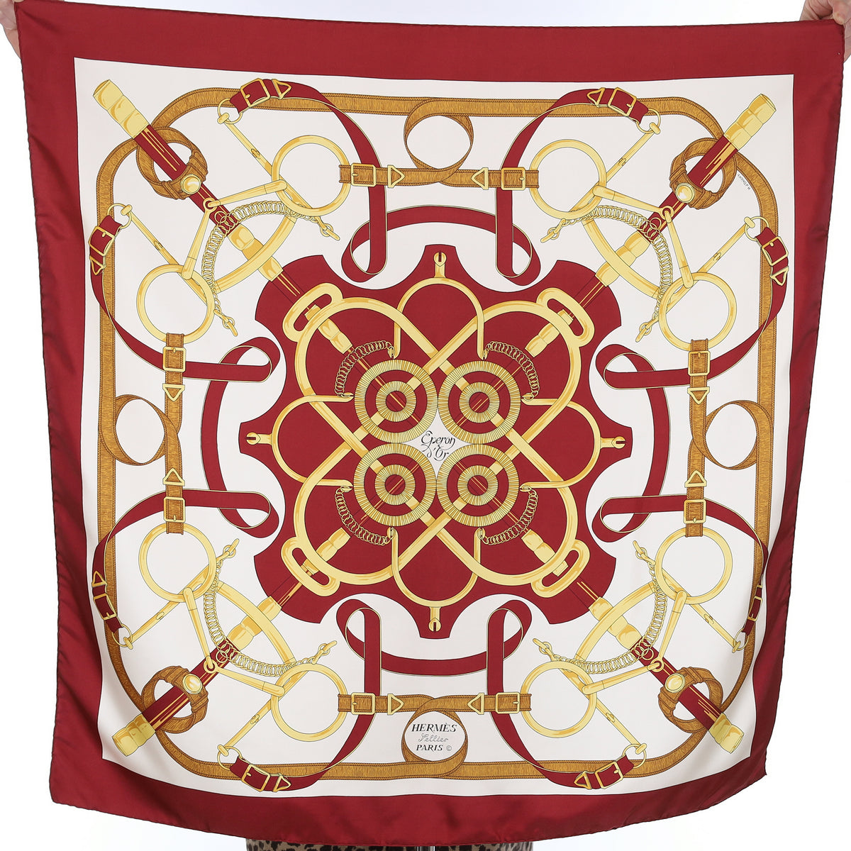 Pristine Hermès Eperon D'Or Silk Scarf