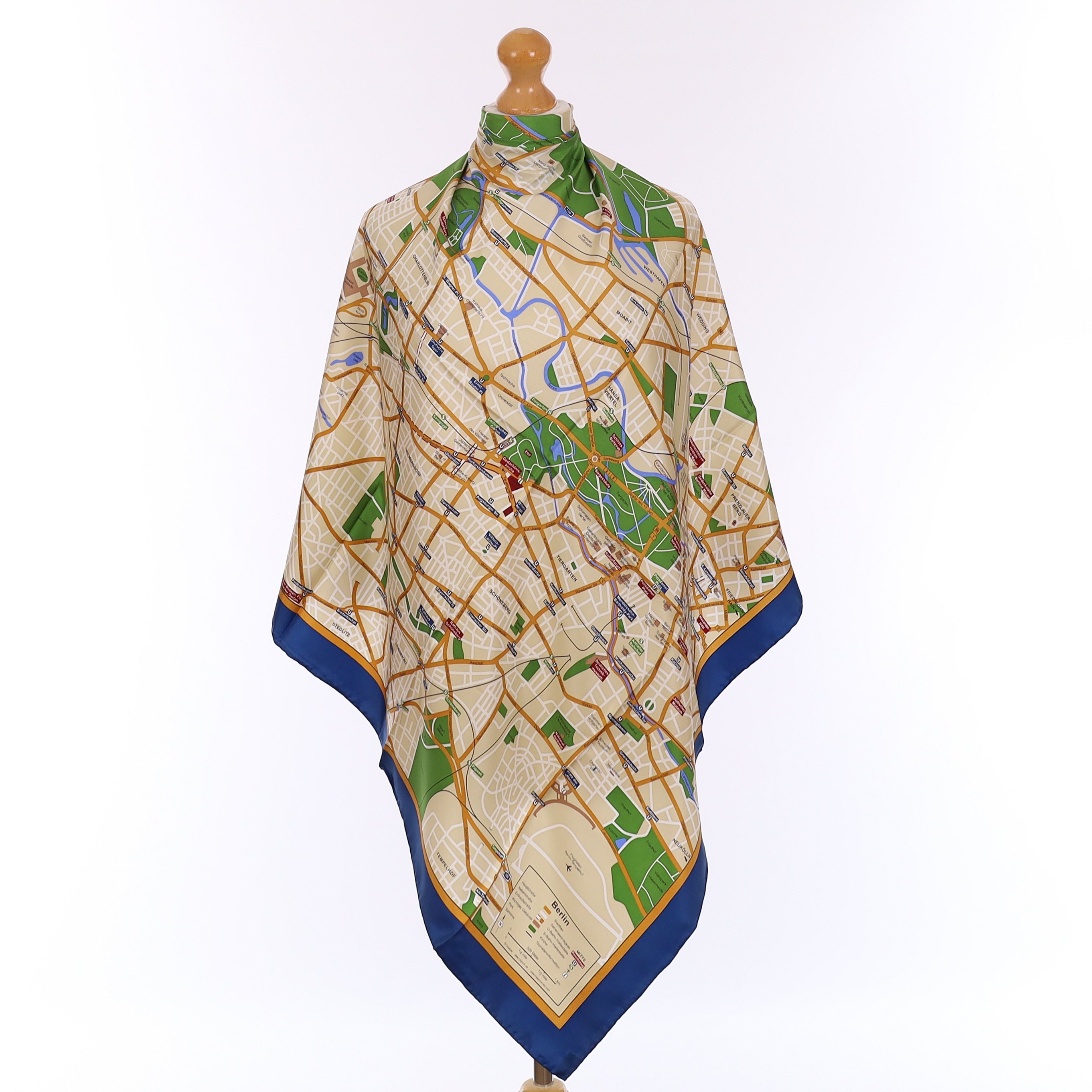 Brand New Berlin Map Silk Scarf